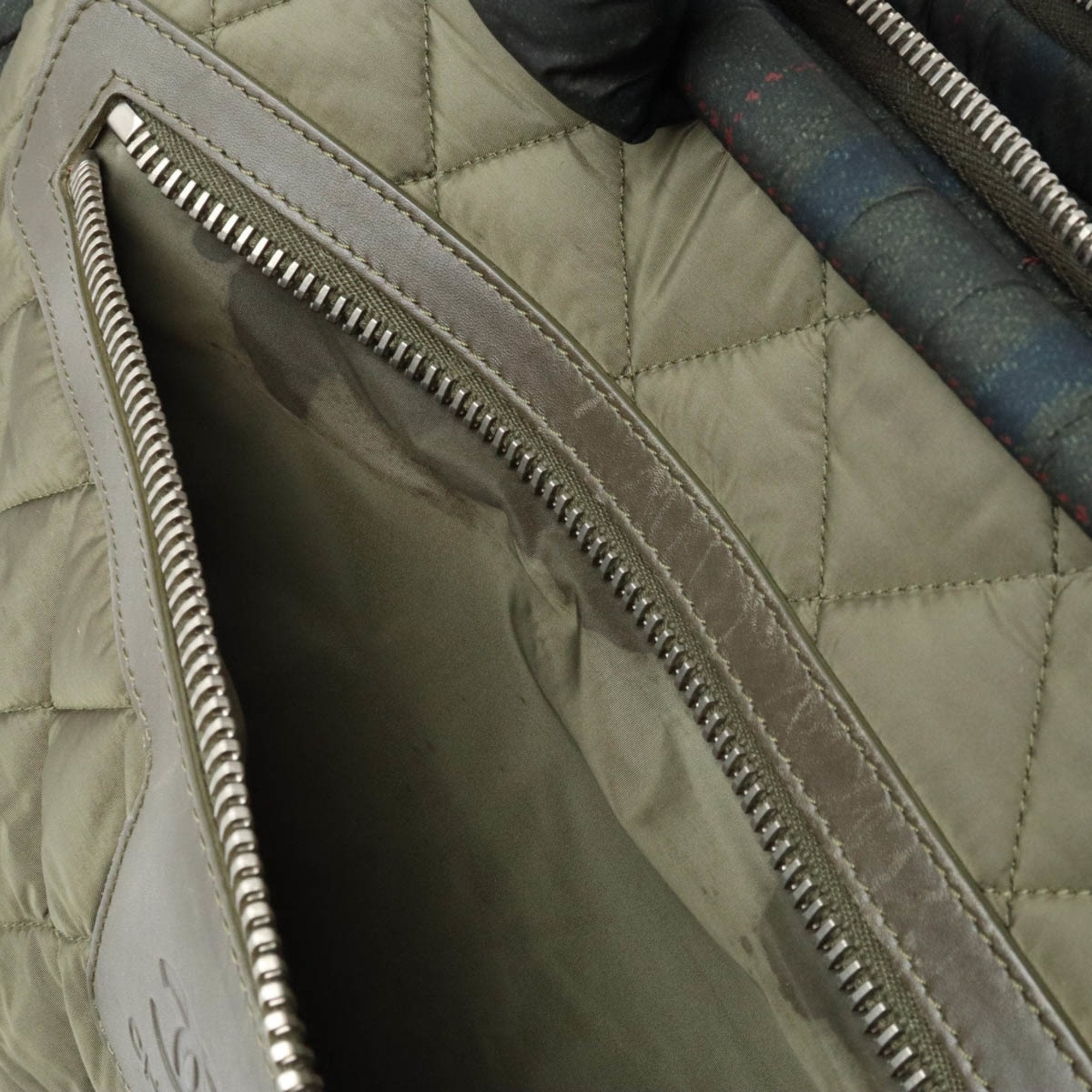 Chanel Coco Cocoon Green Khaki Multi-Color Nylon Leather Boston Bag Handbag Tote Bag (Pre-Owned)