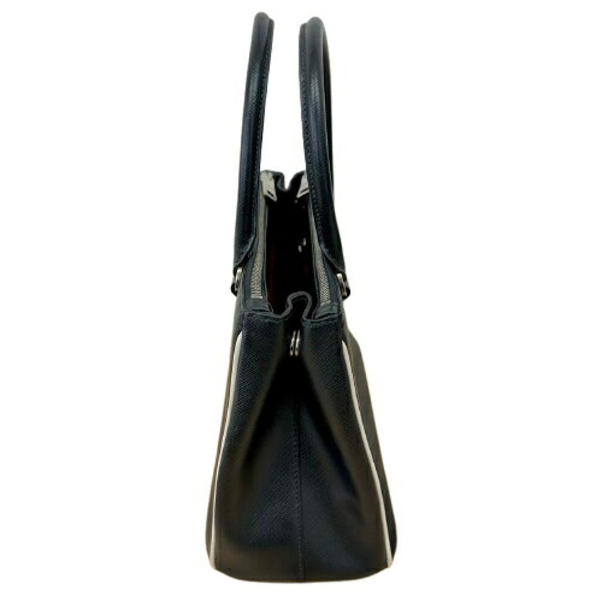Prada Black Leather Handbag Shoulder Bag (Pre-Owned)