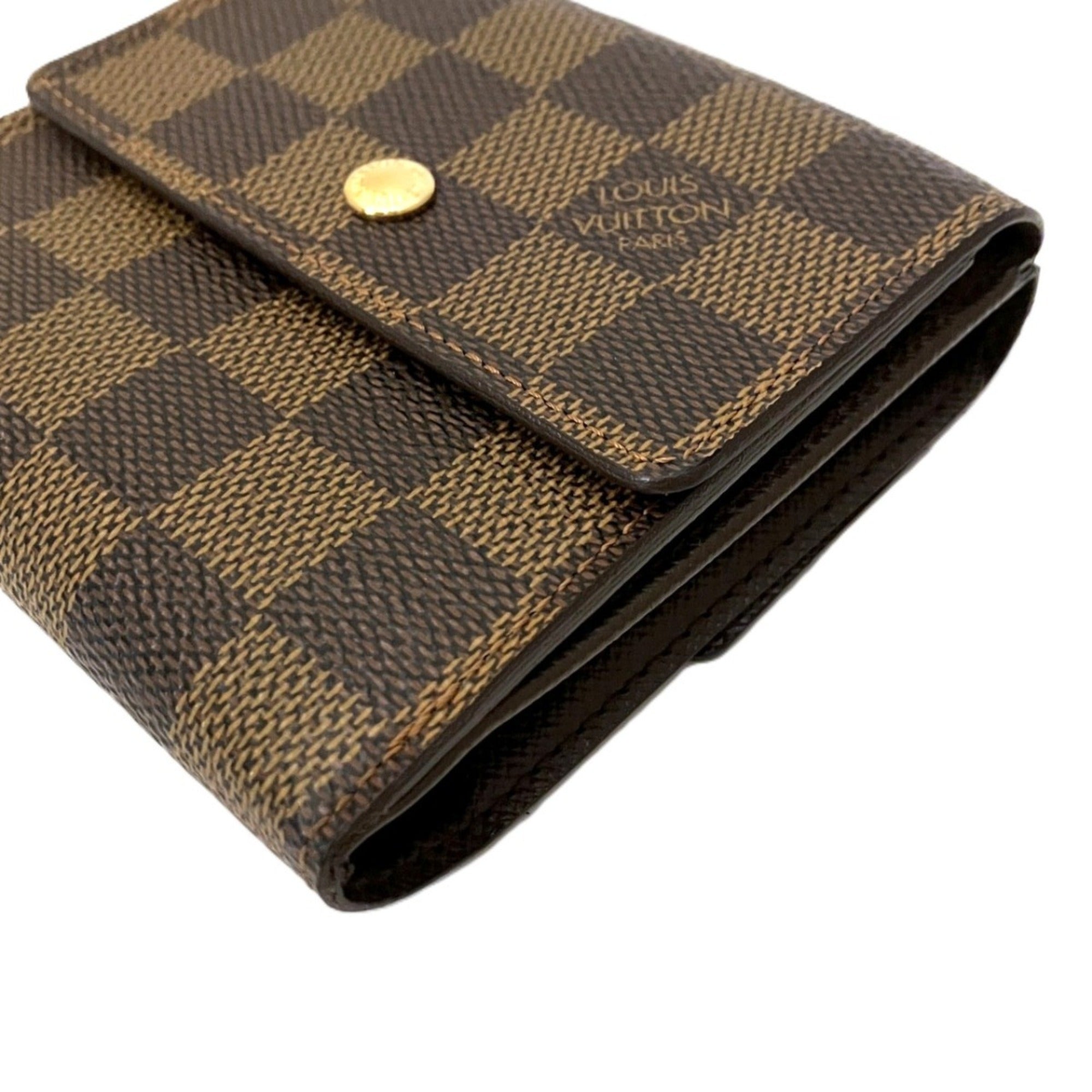 Louis Vuitton Brown Pvc Leather Wallet (Tri-Fold) (Pre-Owned)