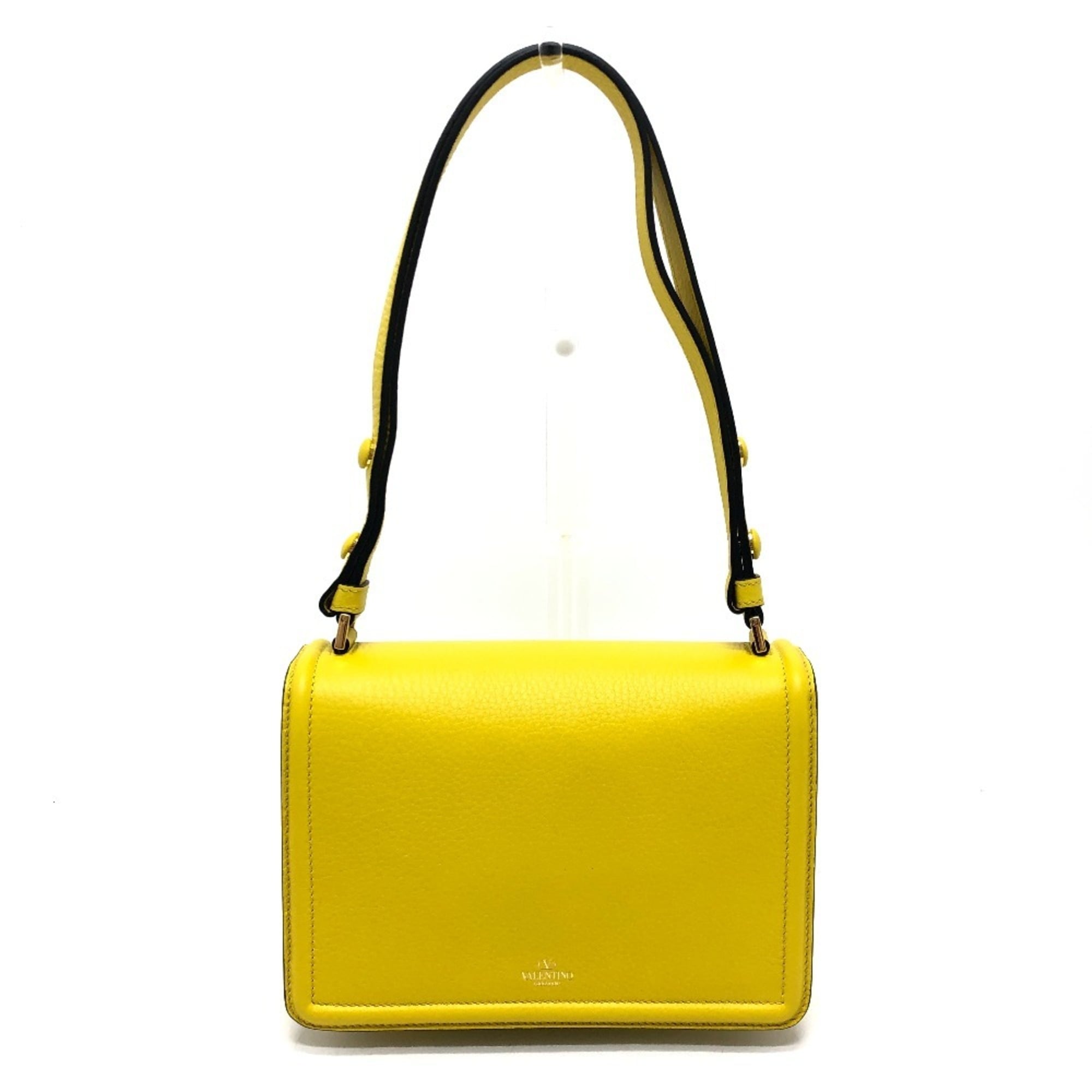Valentino Yellow Leather Shoulder Bag (Pre-Owned)