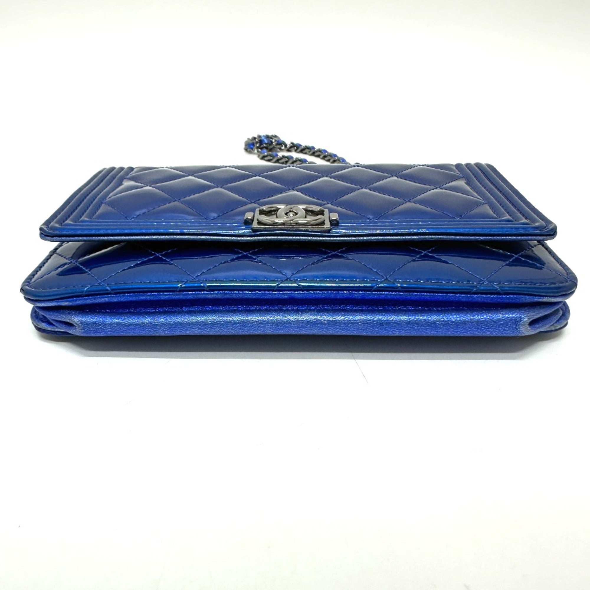 Chanel Blue Leather Shoulder Bag (Pre-Owned)