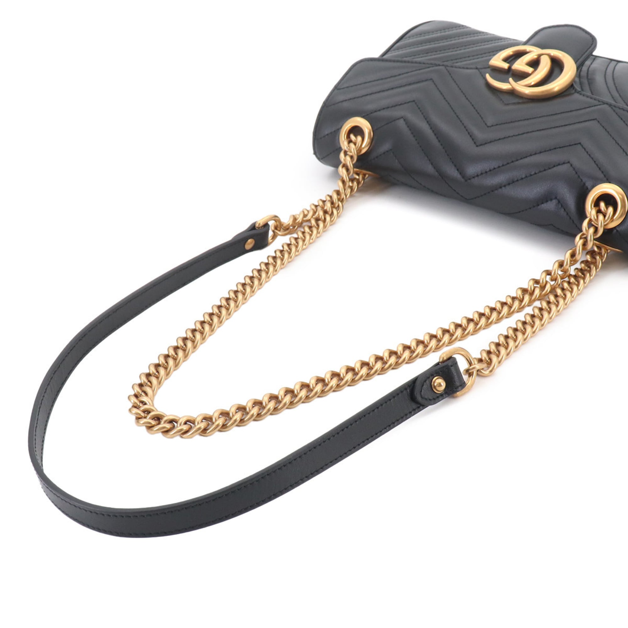 Gucci Black Leather Handbag Shoulder Bag (Pre-Owned)