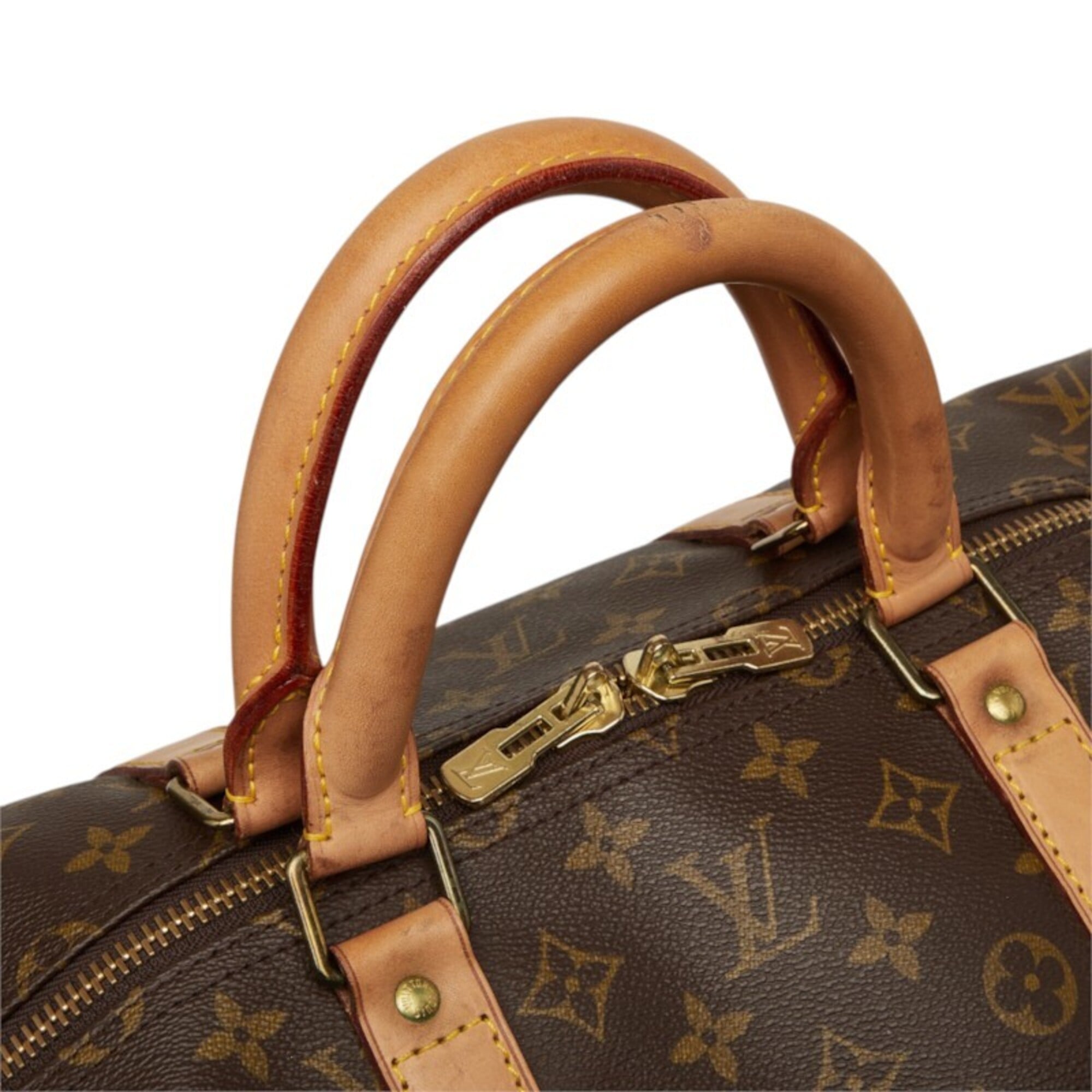 Louis Vuitton Monogram Brown Pvc Leather Boston Bag Handbag (Pre-Owned)