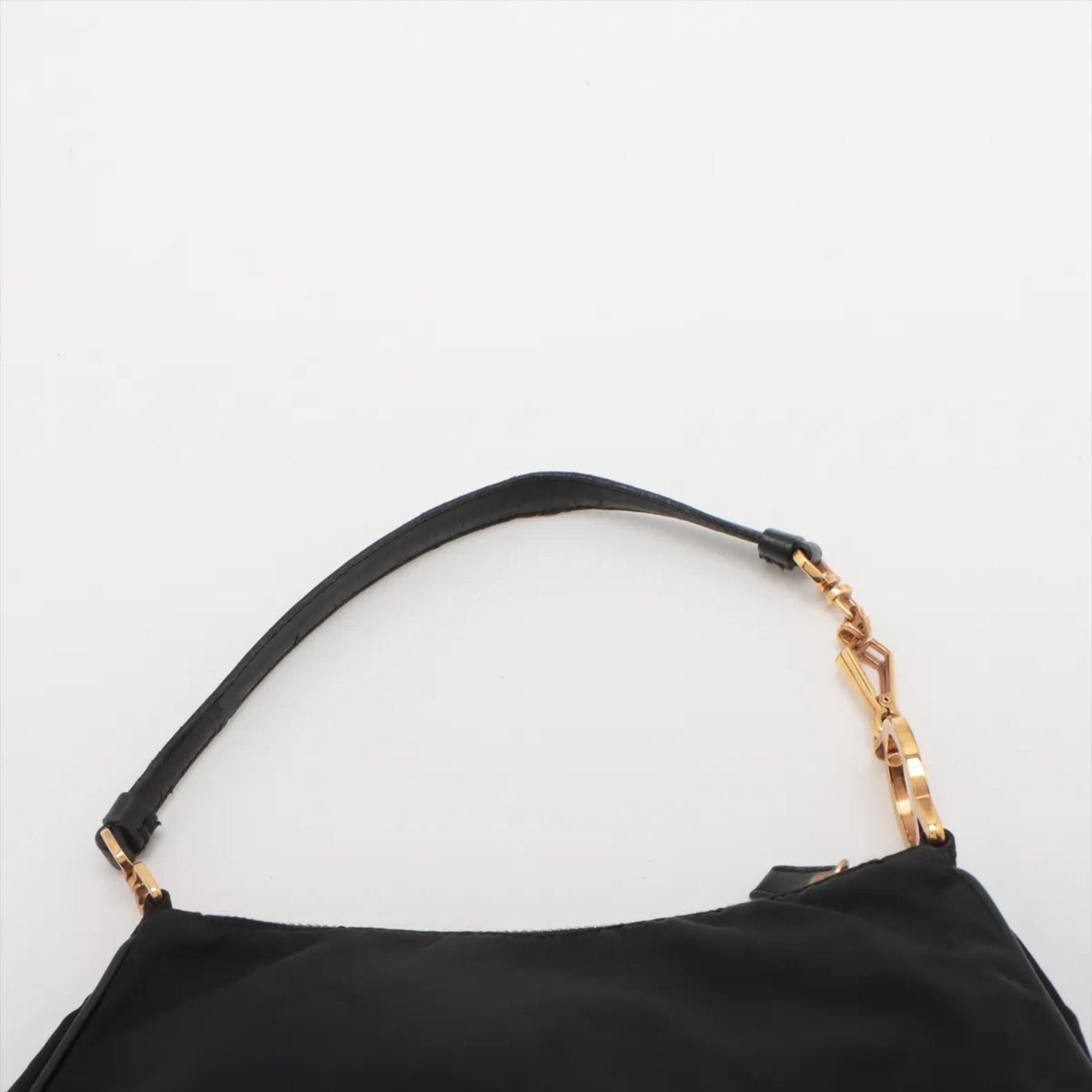 Prada Black Nylon Leather Shoulder Bag (Pre-Owned)