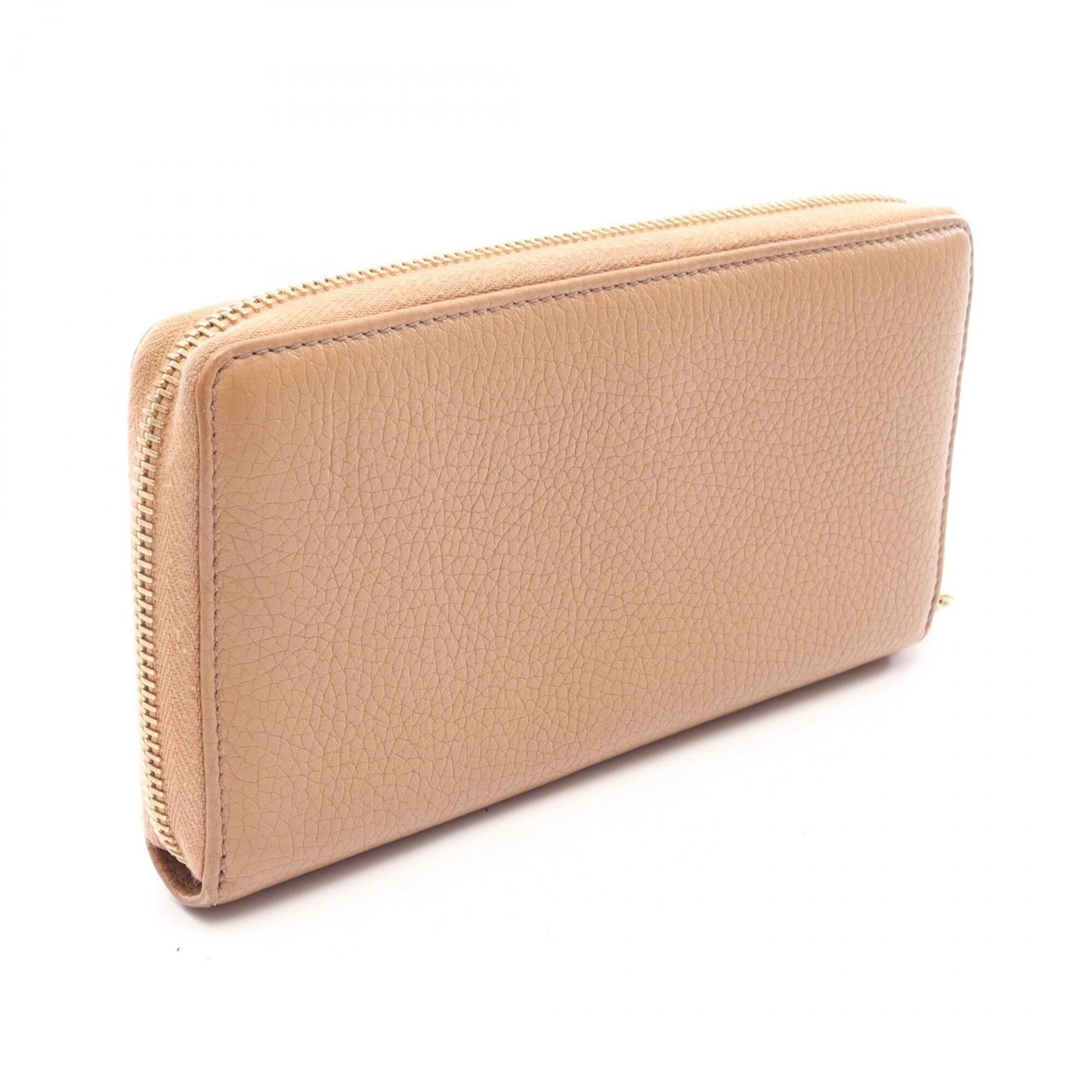 Gucci Brown Leather Long Wallet (Bi-Fold) (Pre-Owned)