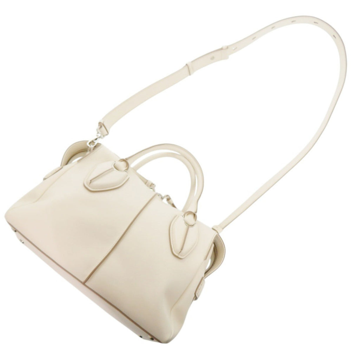Tod's Ivory Leather Handbag (Pre-Owned)