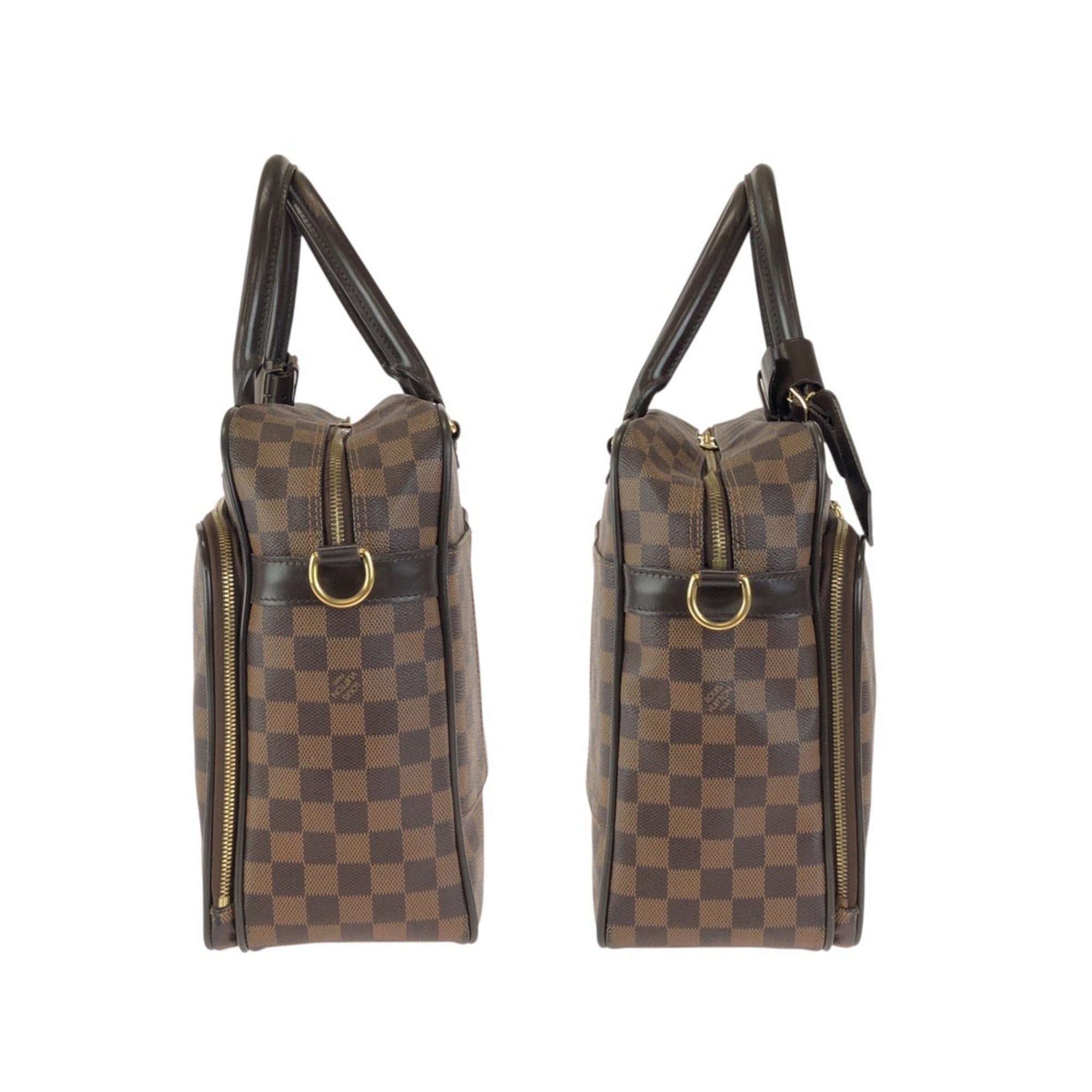 Louis Vuitton Damier Canvas Ebene Leather Pvc Briefcase (Pre-Owned)