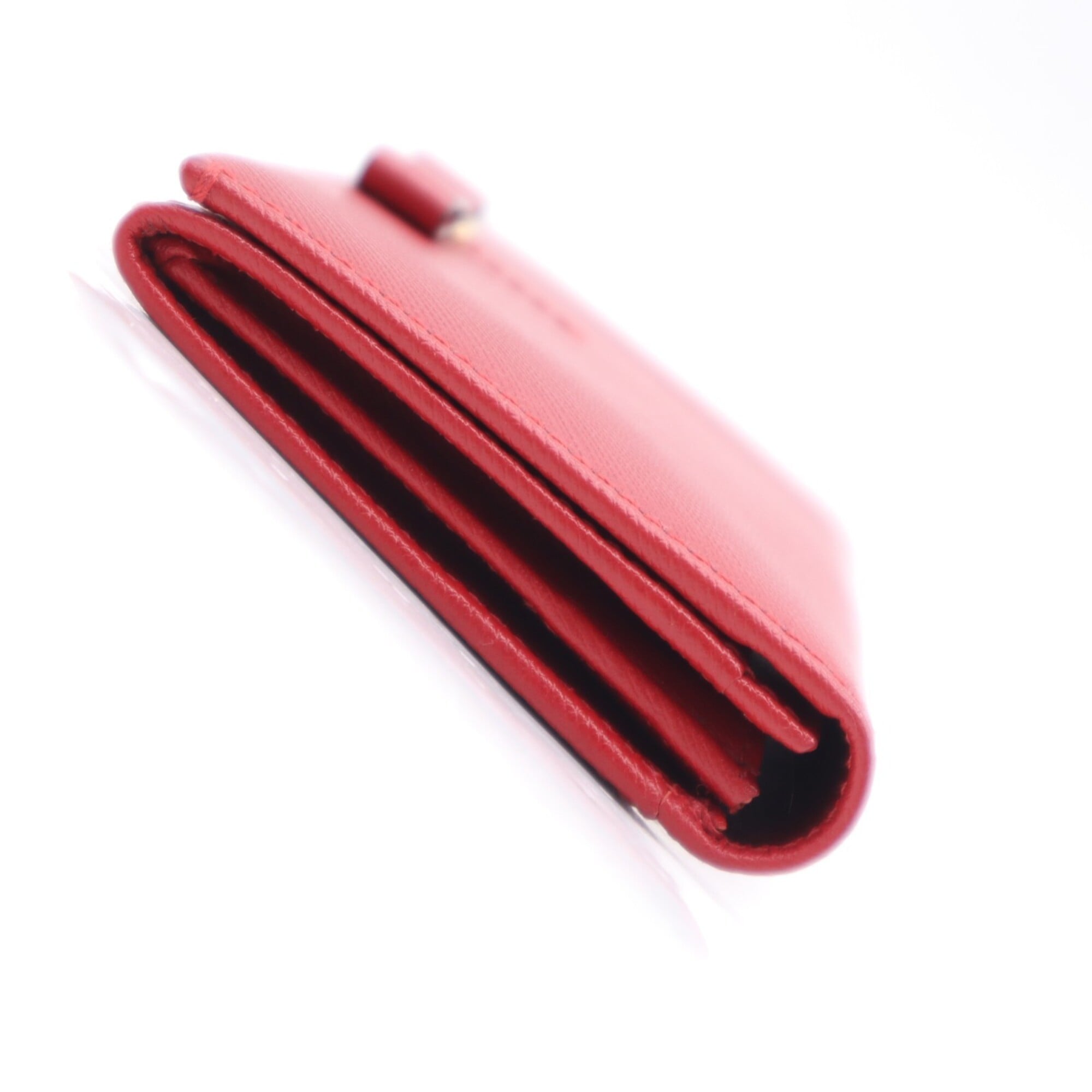 Salvatore Ferragamo Red Color Leather Long Wallet (Bi-Fold) (Pre-Owned)