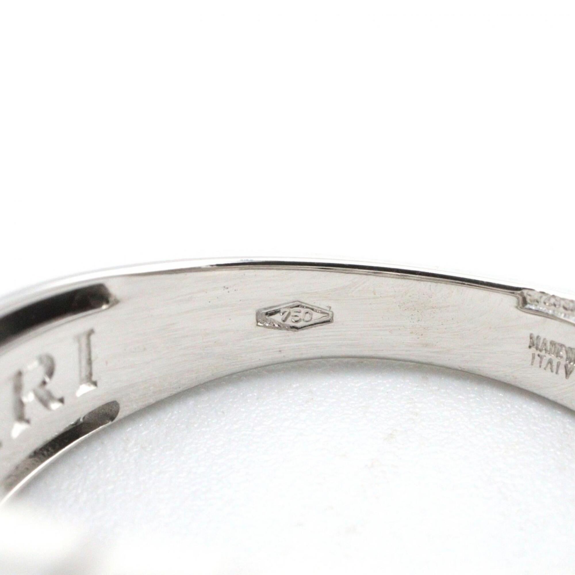 Bvlgari Silver Clear White Gold (18K) Band Ring (Pre-Owned)