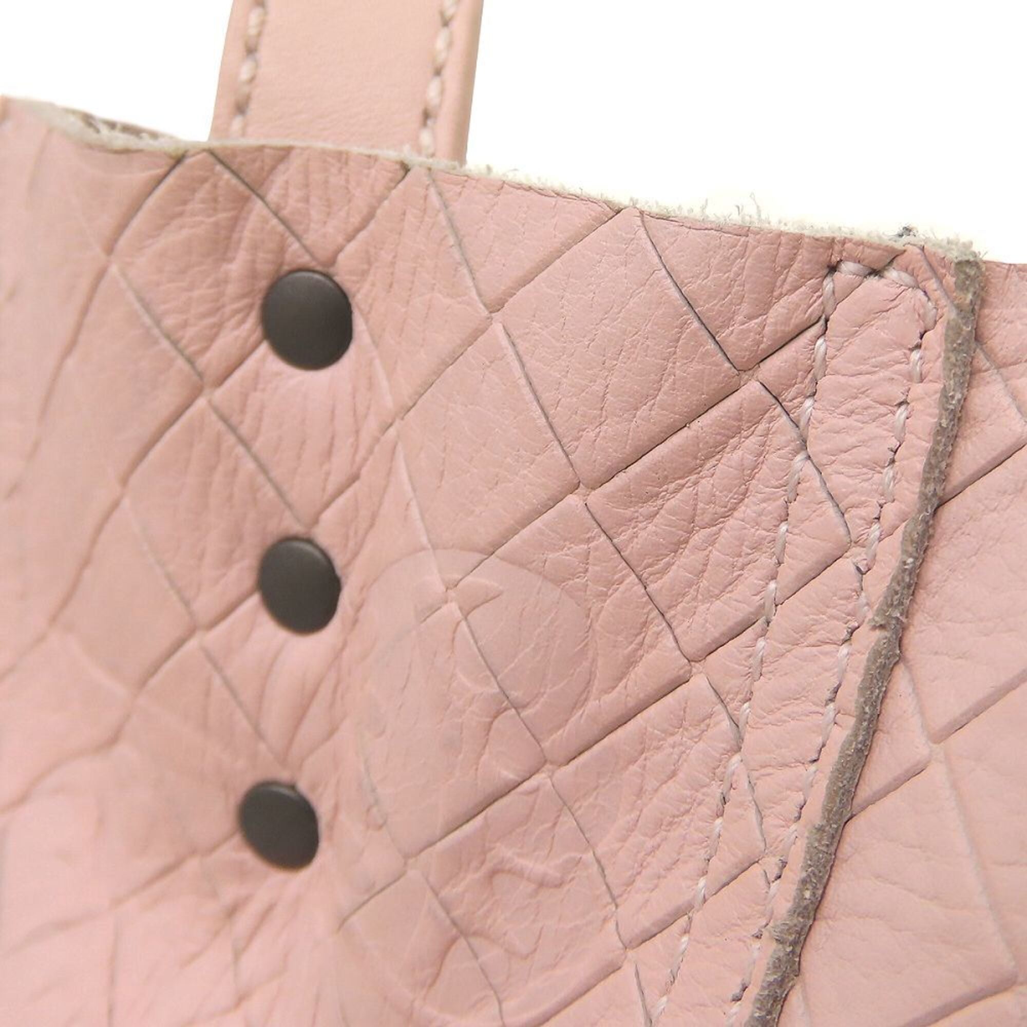 Bottega Veneta Intrecciomirage Pink Leather Shoulder Bag (Pre-Owned)