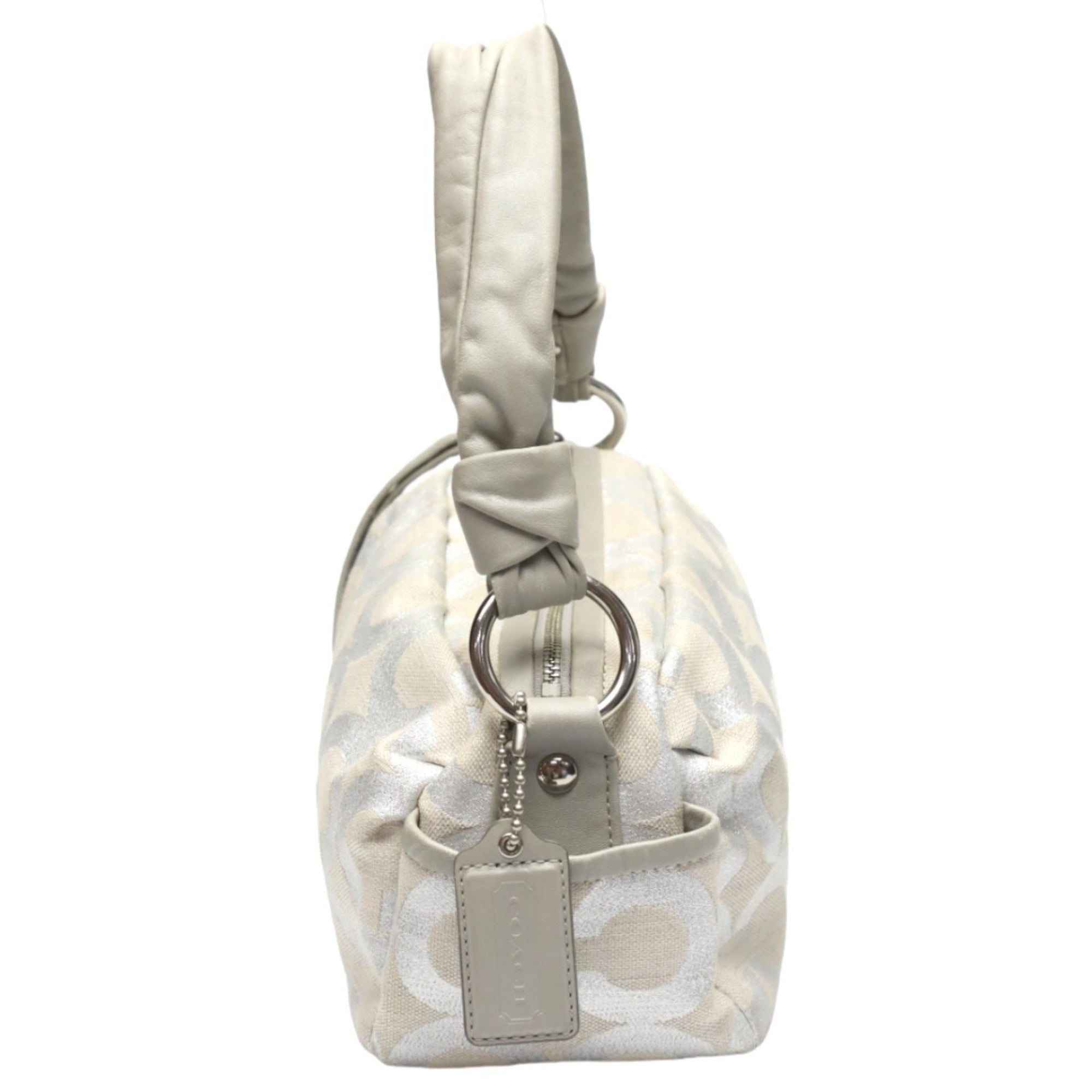 Coach Gray Leather Shoulder Bag (Pre-Owned)