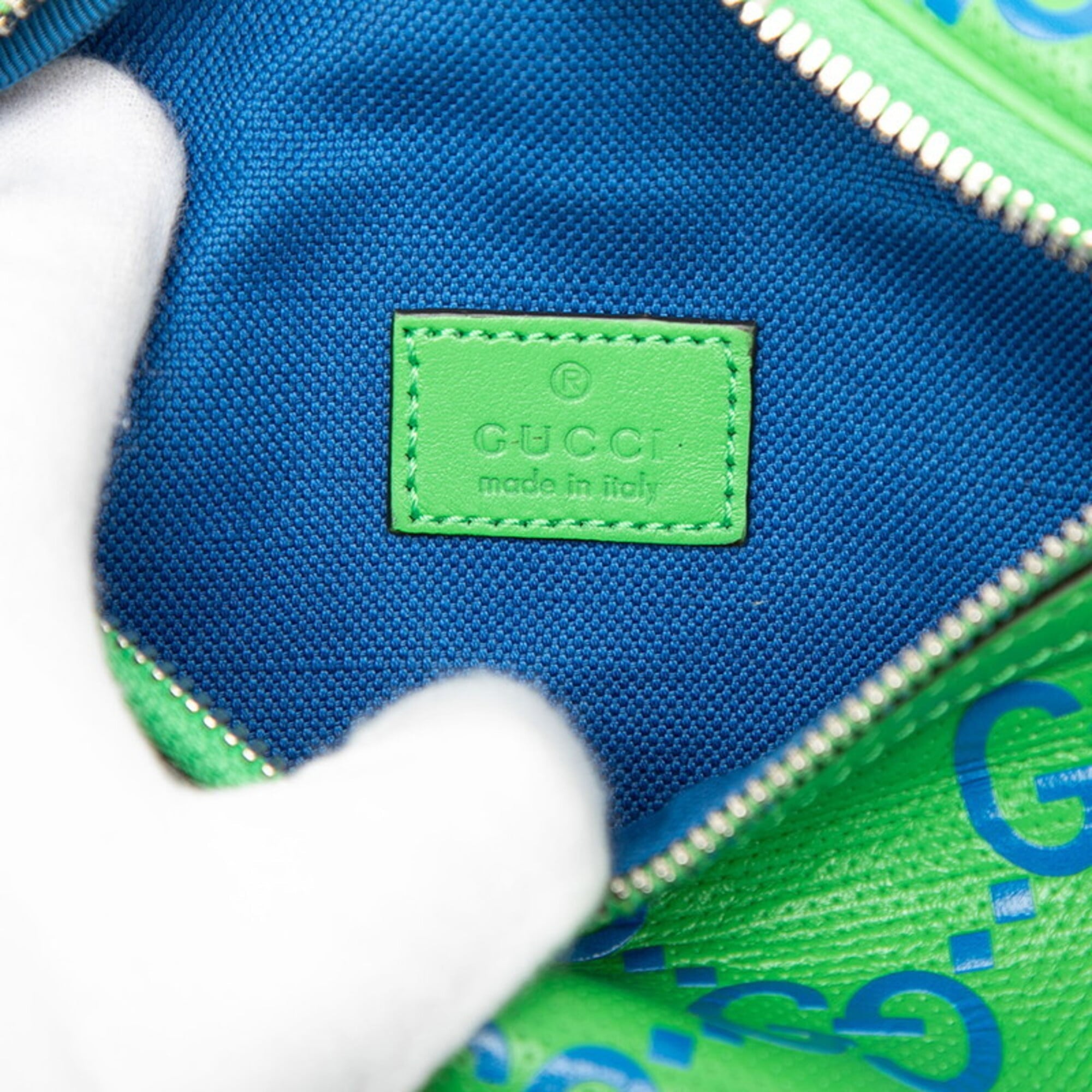 Gucci Blue Green Leather Fanny Pack (Pre-Owned)