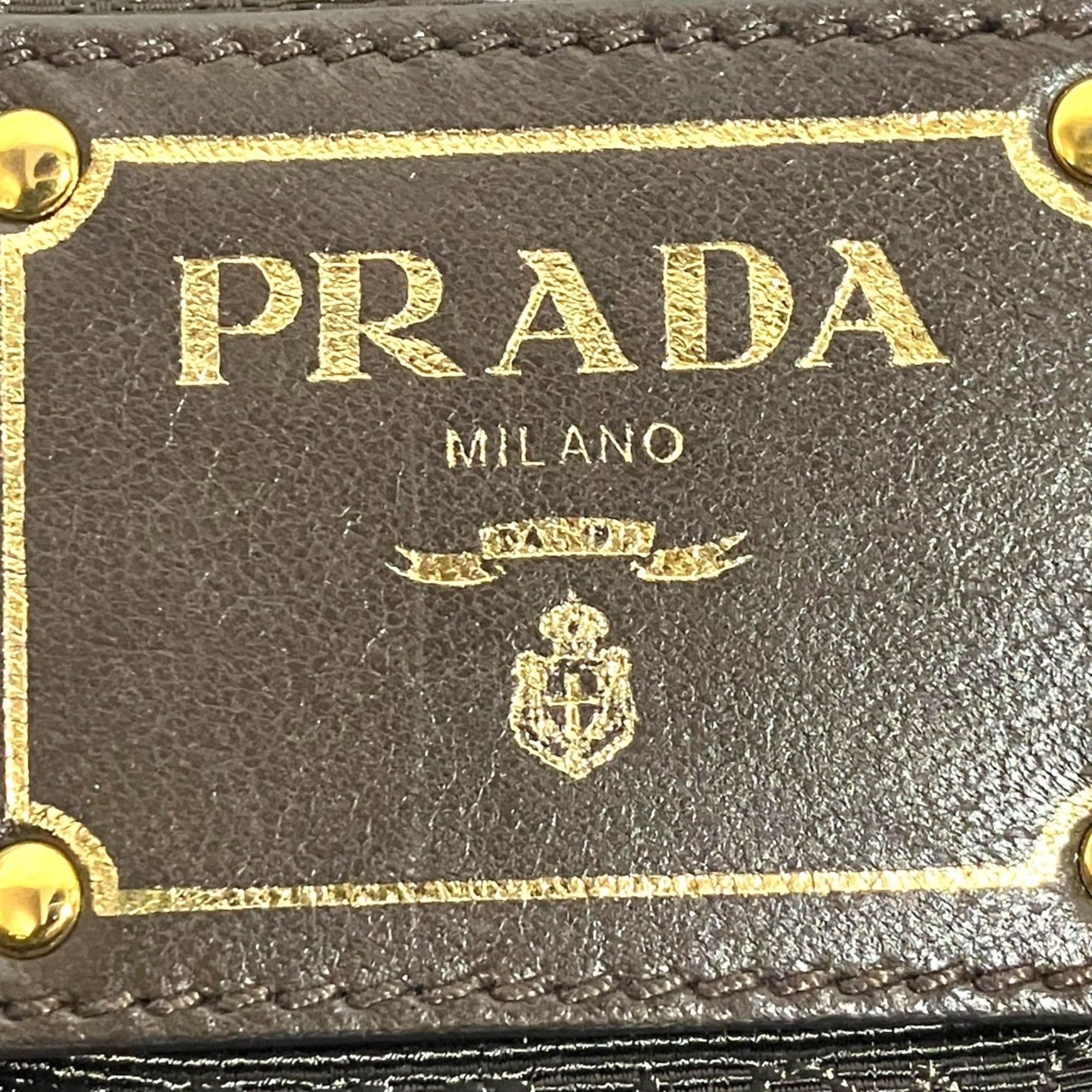 Prada Nylon Leather Handbag (Pre-Owned)