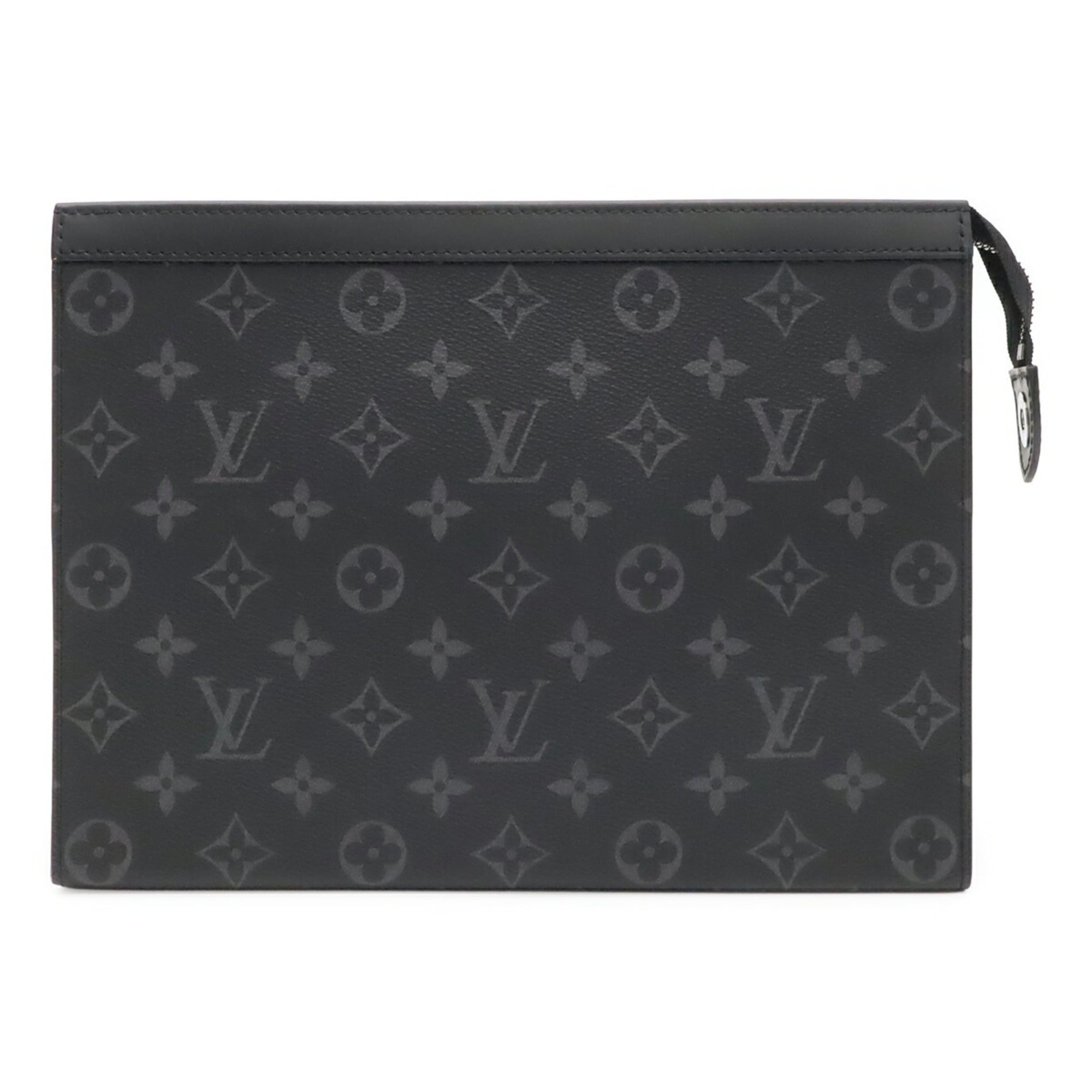 Louis Vuitton Black Gray Monogram Eclipse Canvas Clutch Bag Pochette (Pre-Owned)