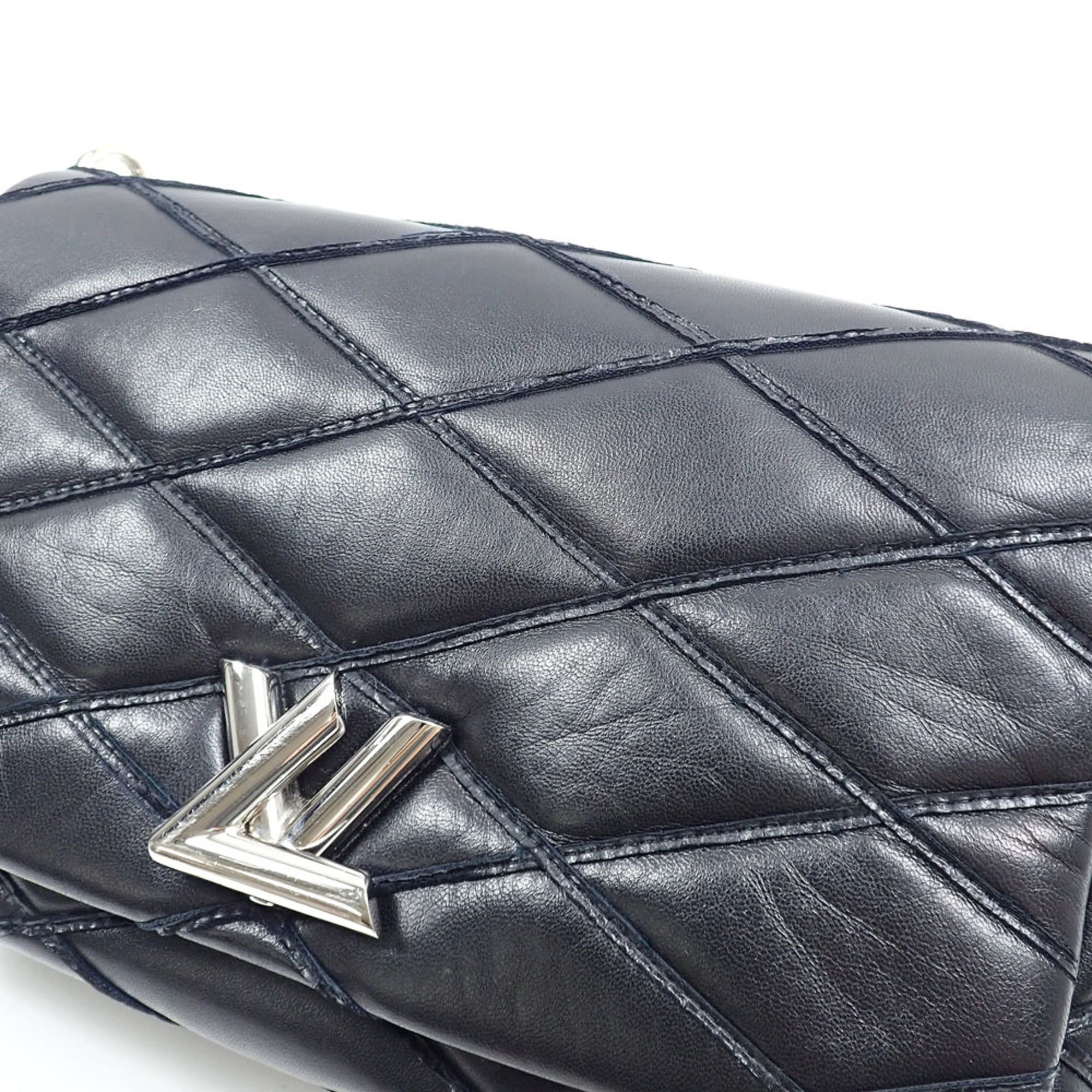 Louis Vuitton Black Noir Leather Shoulder Bag (Pre-Owned)