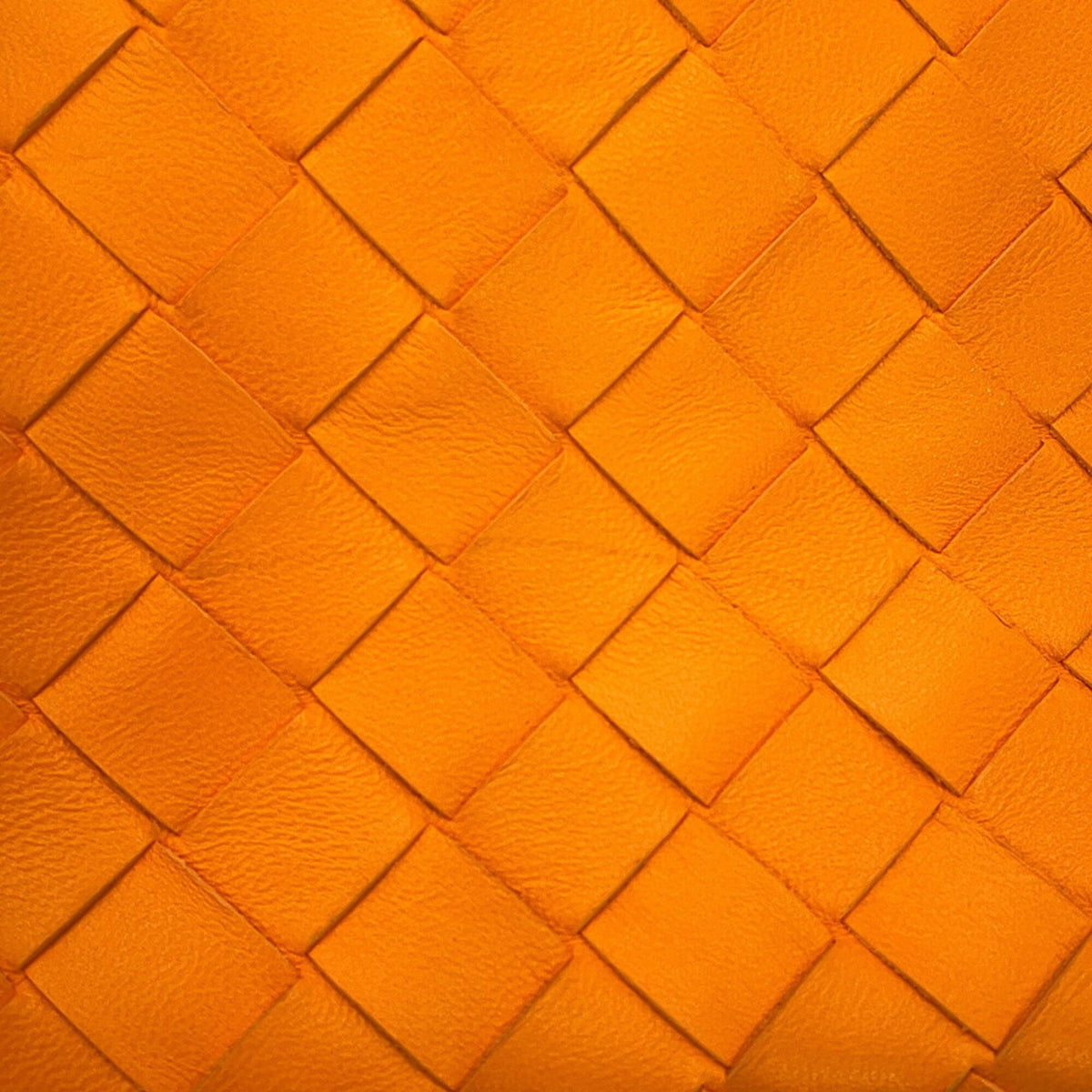 Bottega Veneta Intrecciato Orange Leather Clutch Bag Document Case Handbag (Pre-Owned)