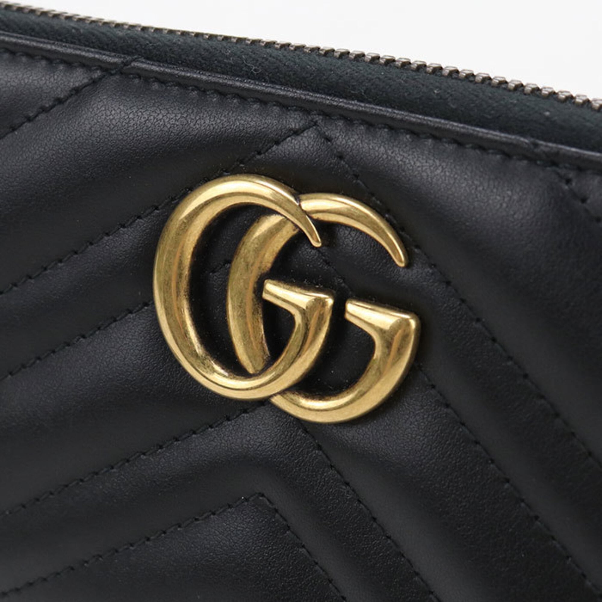 Gucci Black Leather Long Wallet (Bi-Fold) (Pre-Owned)