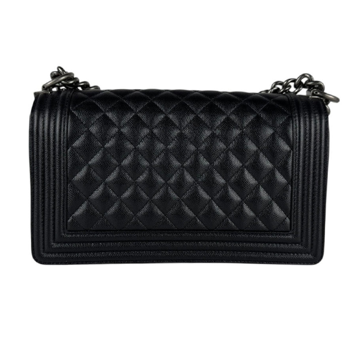 Chanel Black Grained Calfskin Shoulder Bag (Pre-Owned)