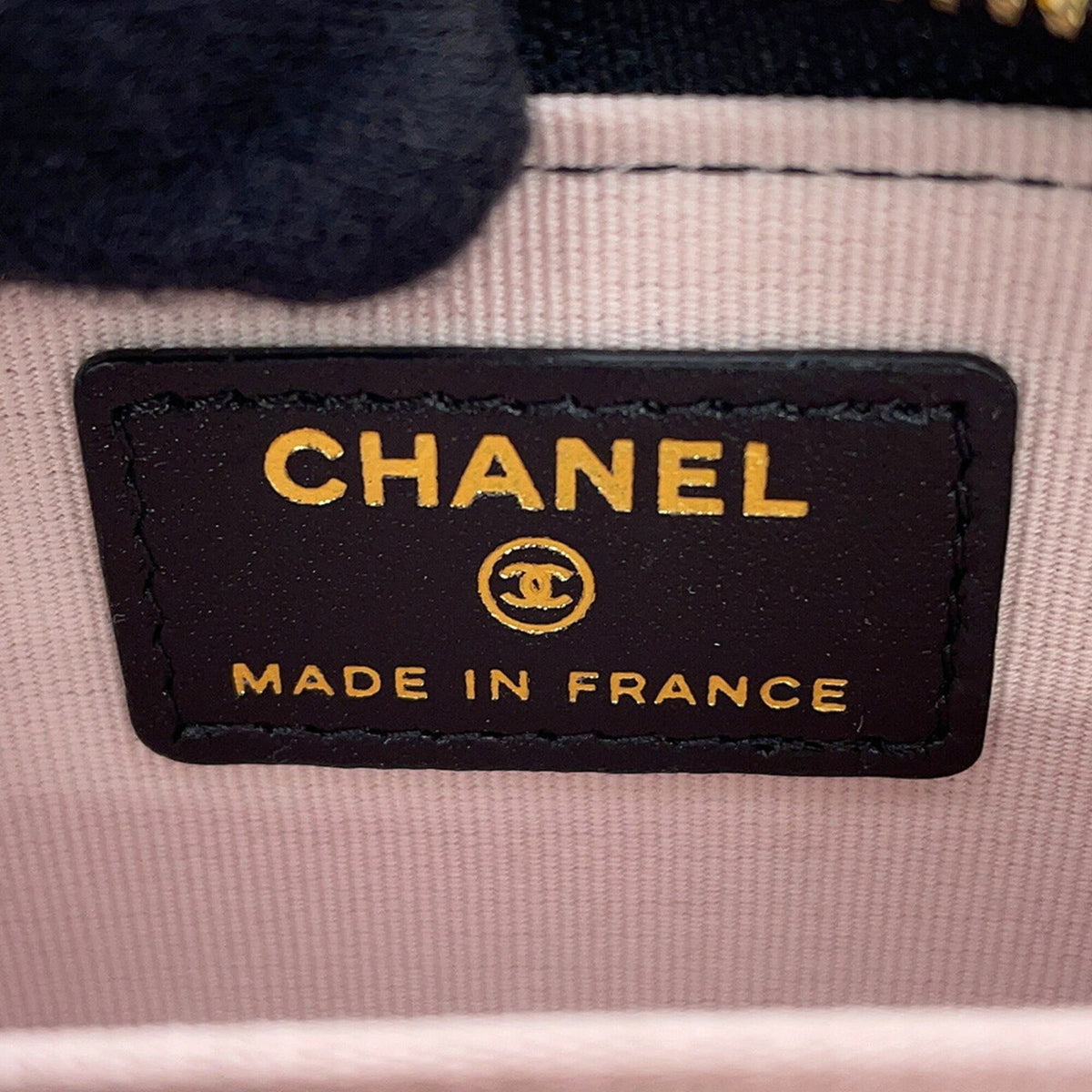 Chanel Black Leather Coin Purse/Coin Case (Pre-Owned)