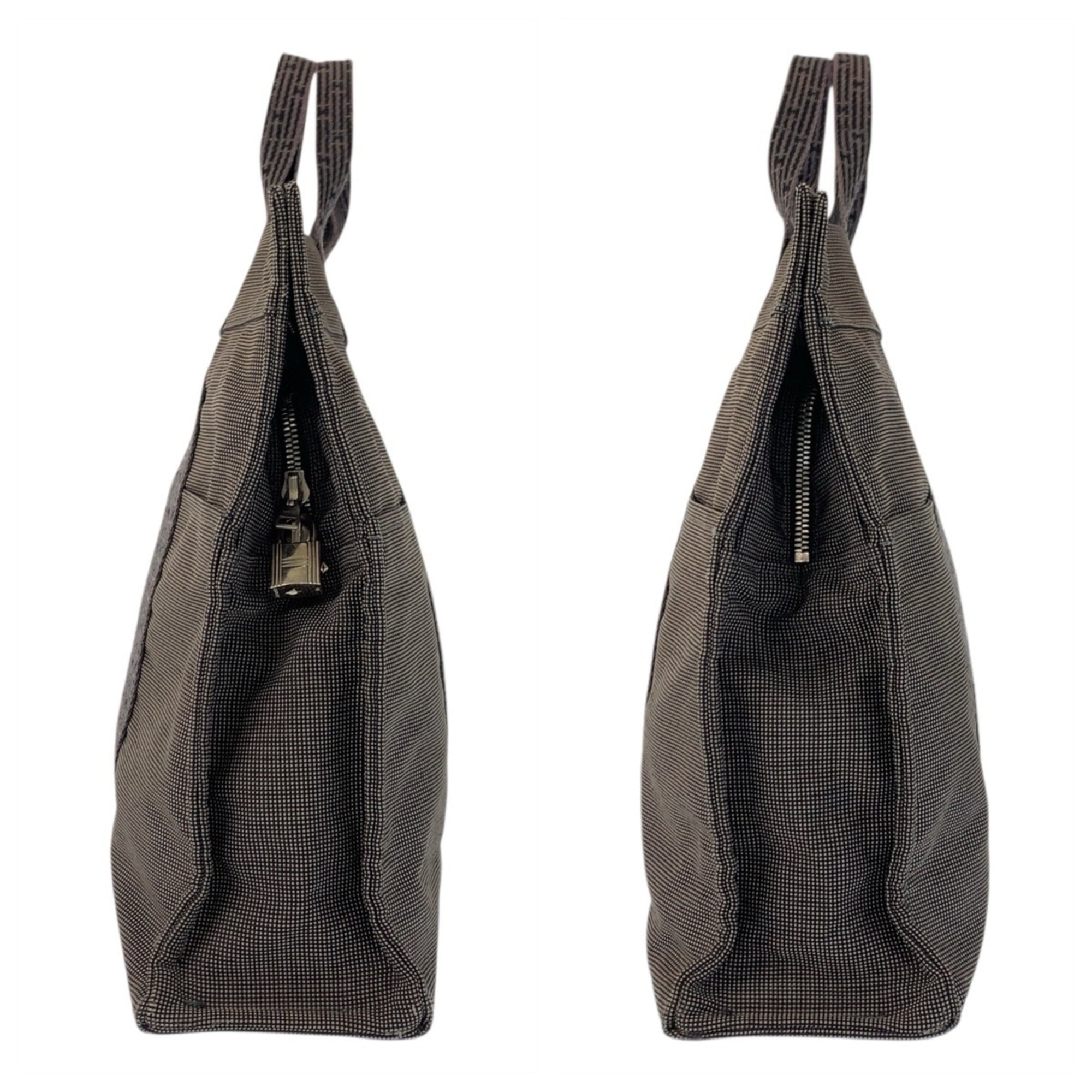 Hermes Gray Polyamide Polyester Handbag Tote Bag (Pre-Owned)