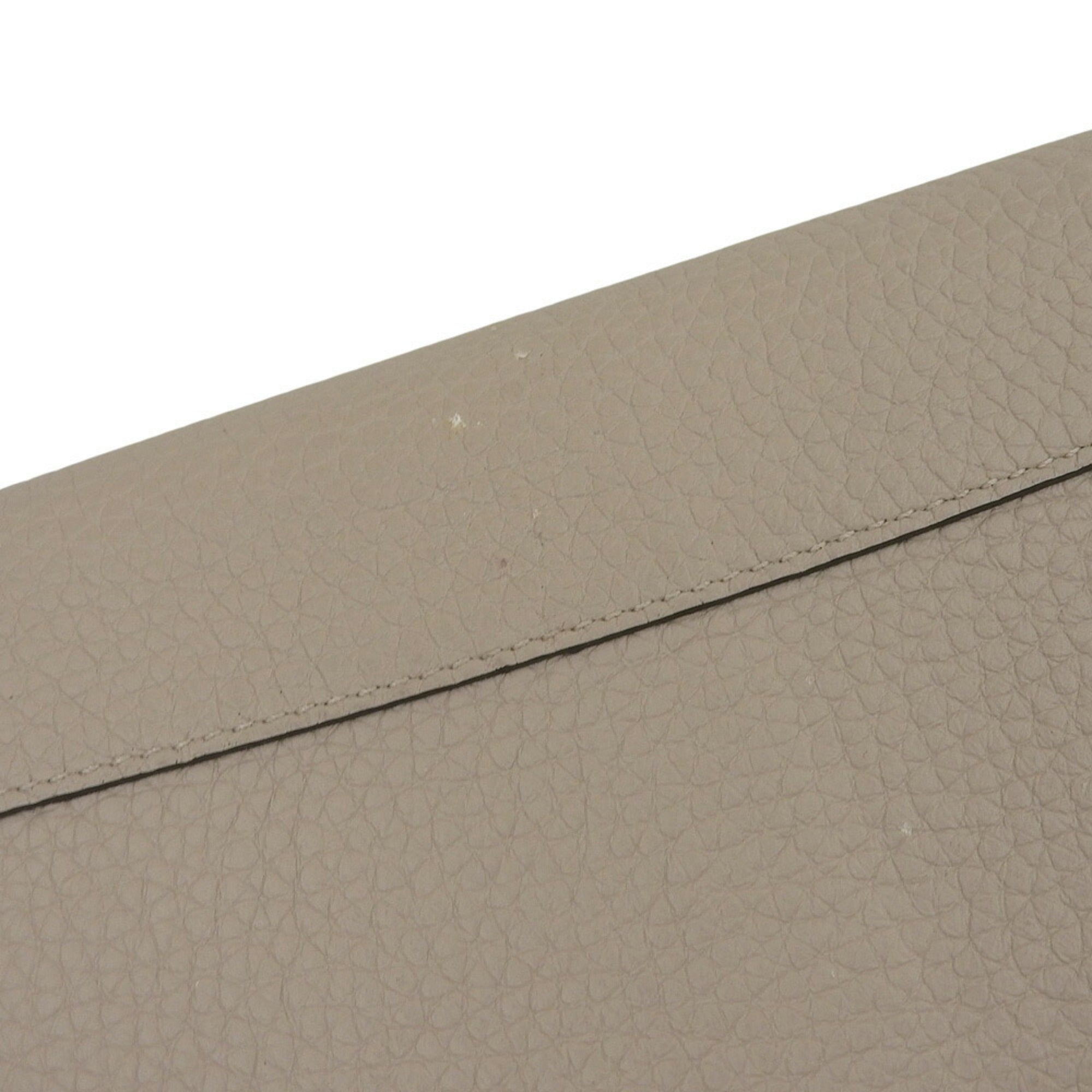 Louis Vuitton Beige Leather Long Wallet (Bi-Fold) (Pre-Owned)