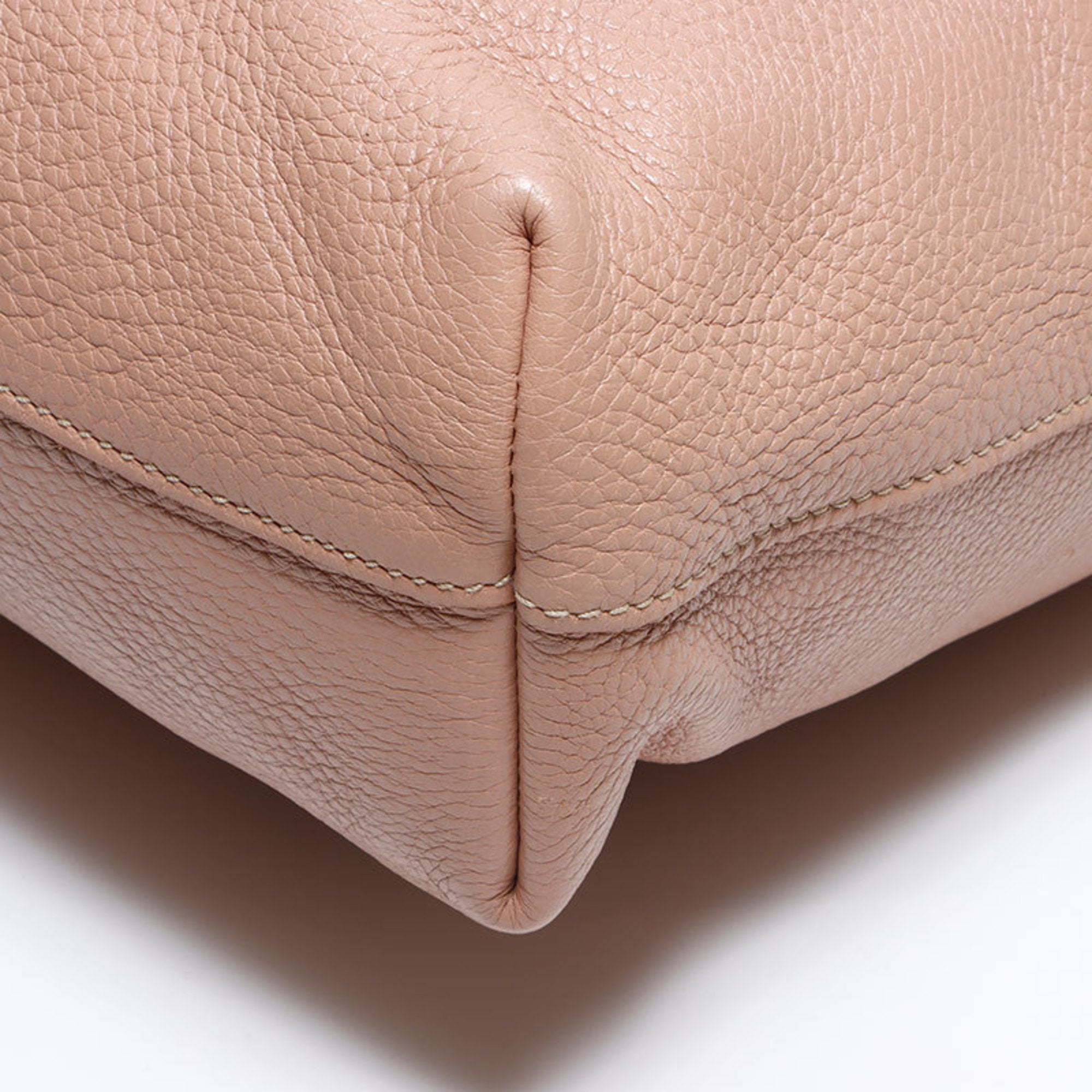 Prada Pink Leather Shoulder Bag (Pre-Owned)