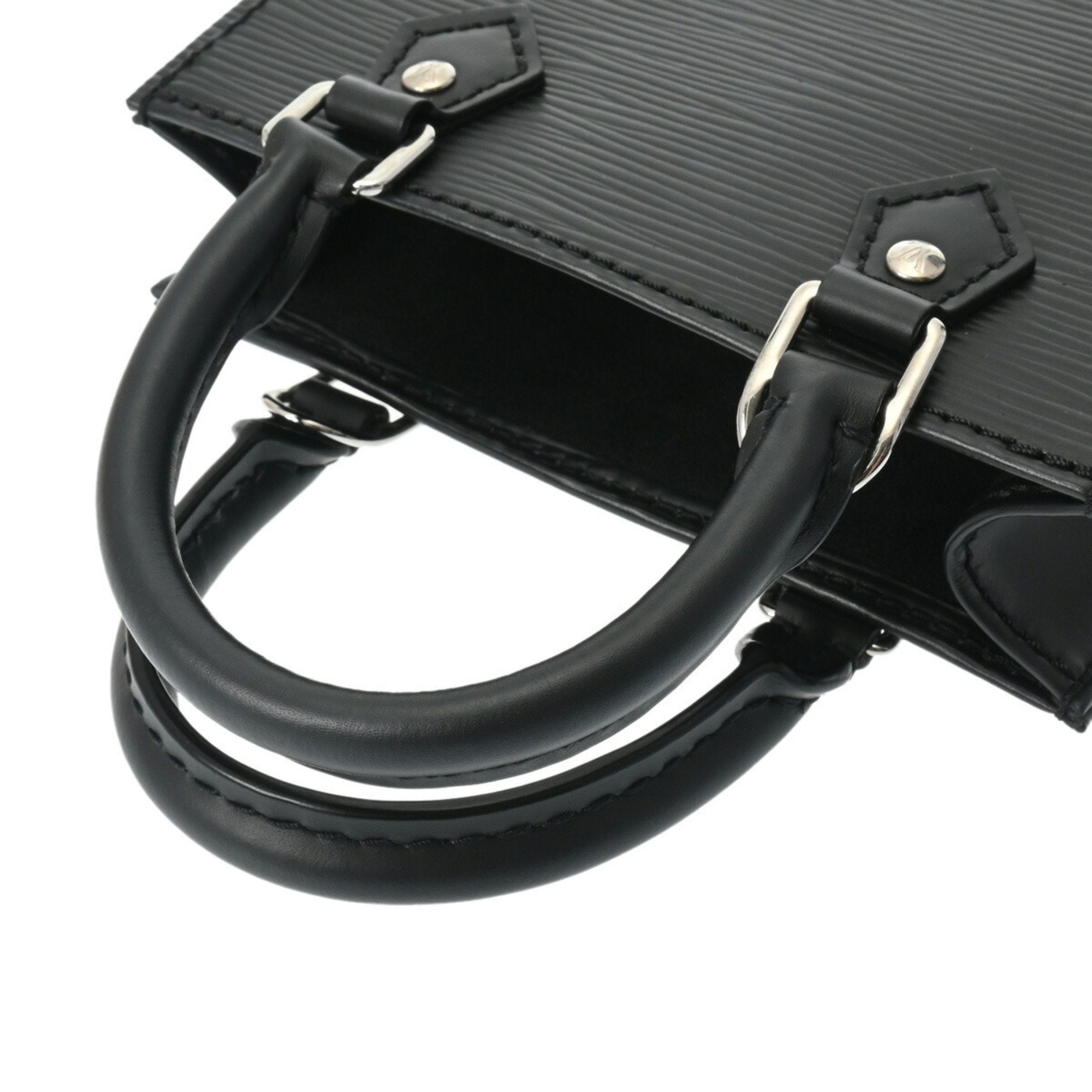 Louis Vuitton Noir Epi Leather Handbag Shoulder Bag (Pre-Owned)