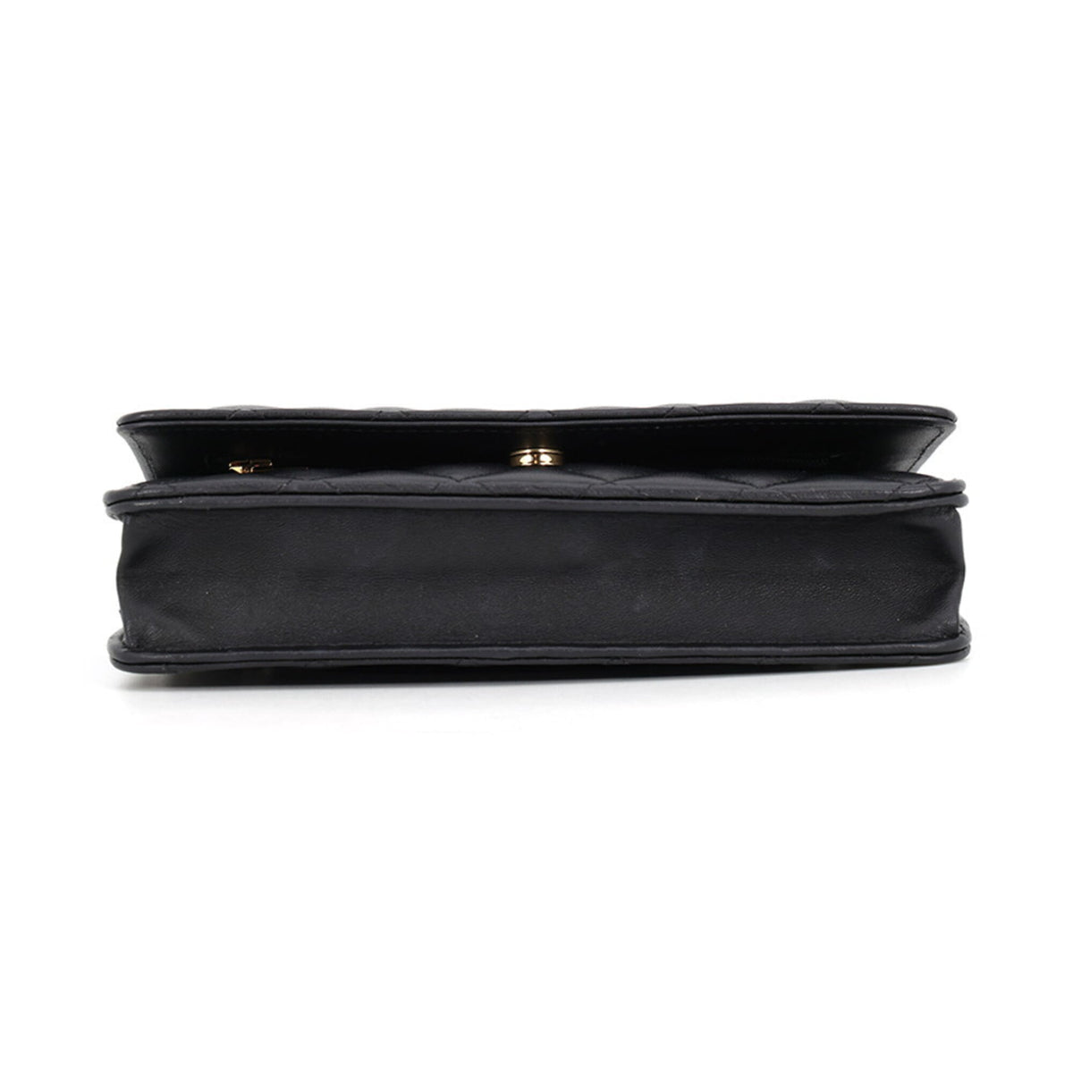 Chanel Black Leather Chain/Shoulder Wallet (Pre-Owned)