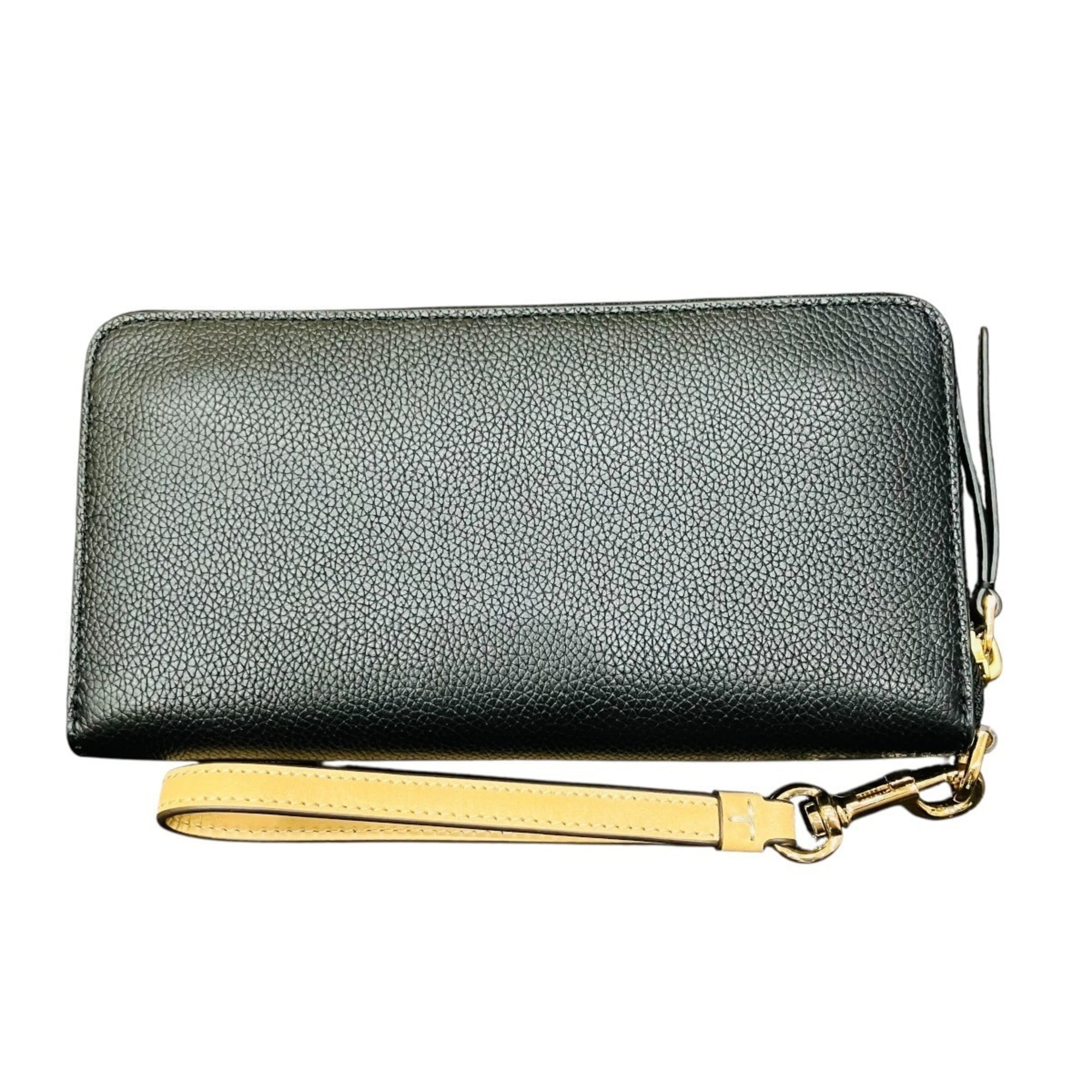 Tory Burch Black Leather Chain/Shoulder Wallet (Pre-Owned)