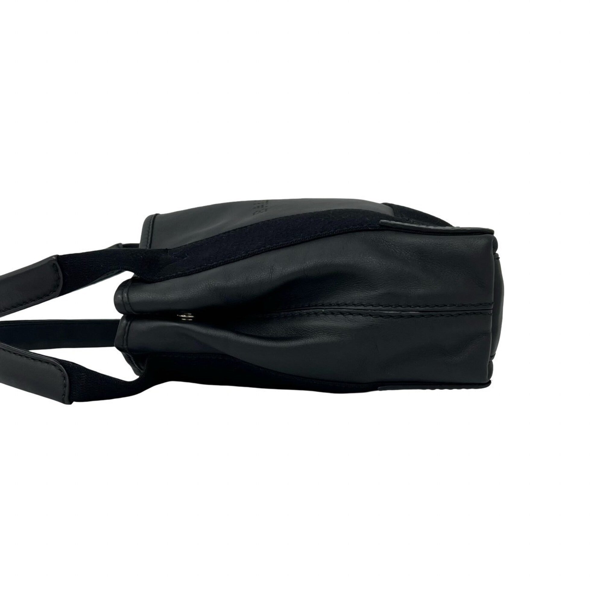 Balenciaga Black Leather Handbag Pouch Shoulder Bag (Pre-Owned)