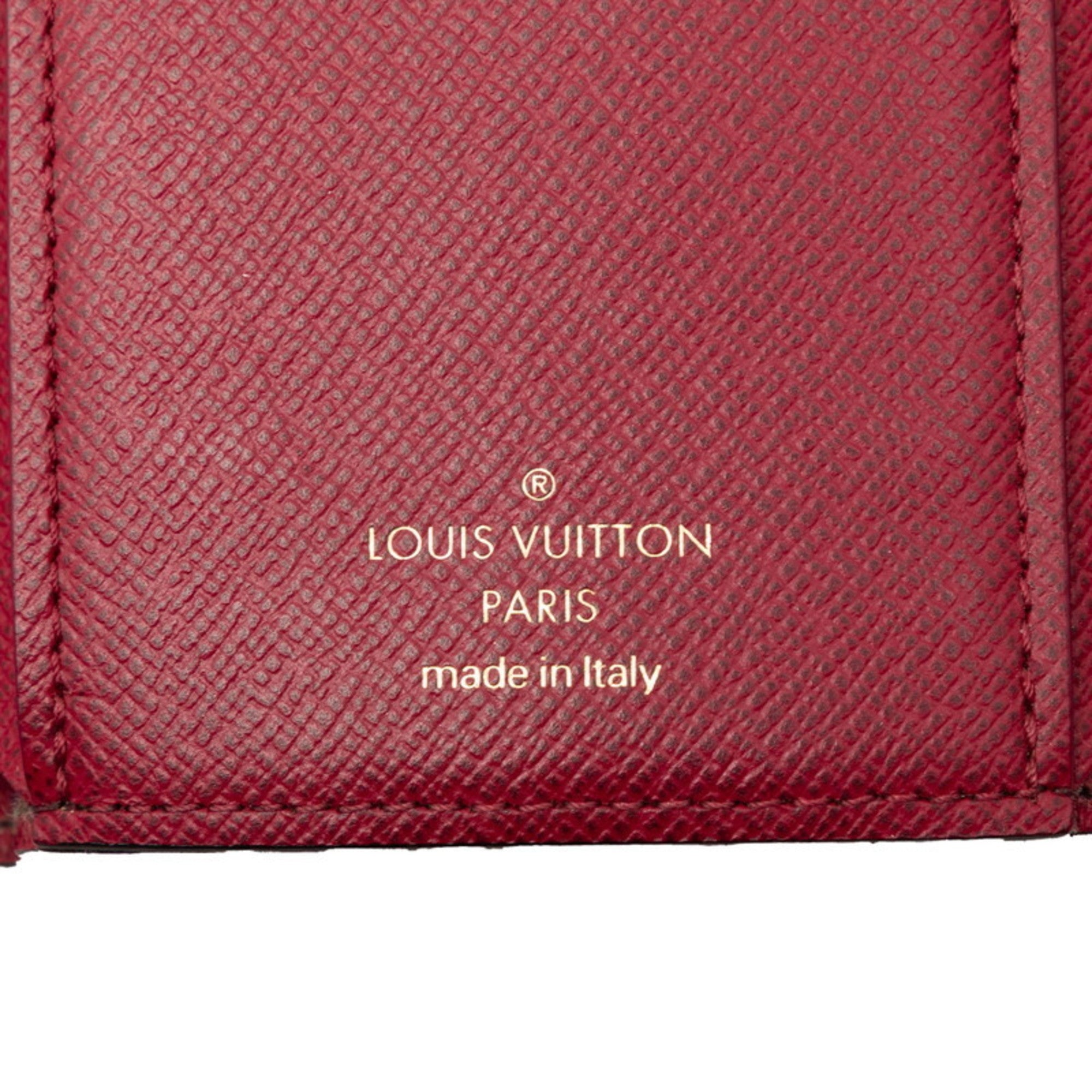 Louis Vuitton Brown Fuchsia Pvc Leather Wallet (Tri-Fold) (Pre-Owned)