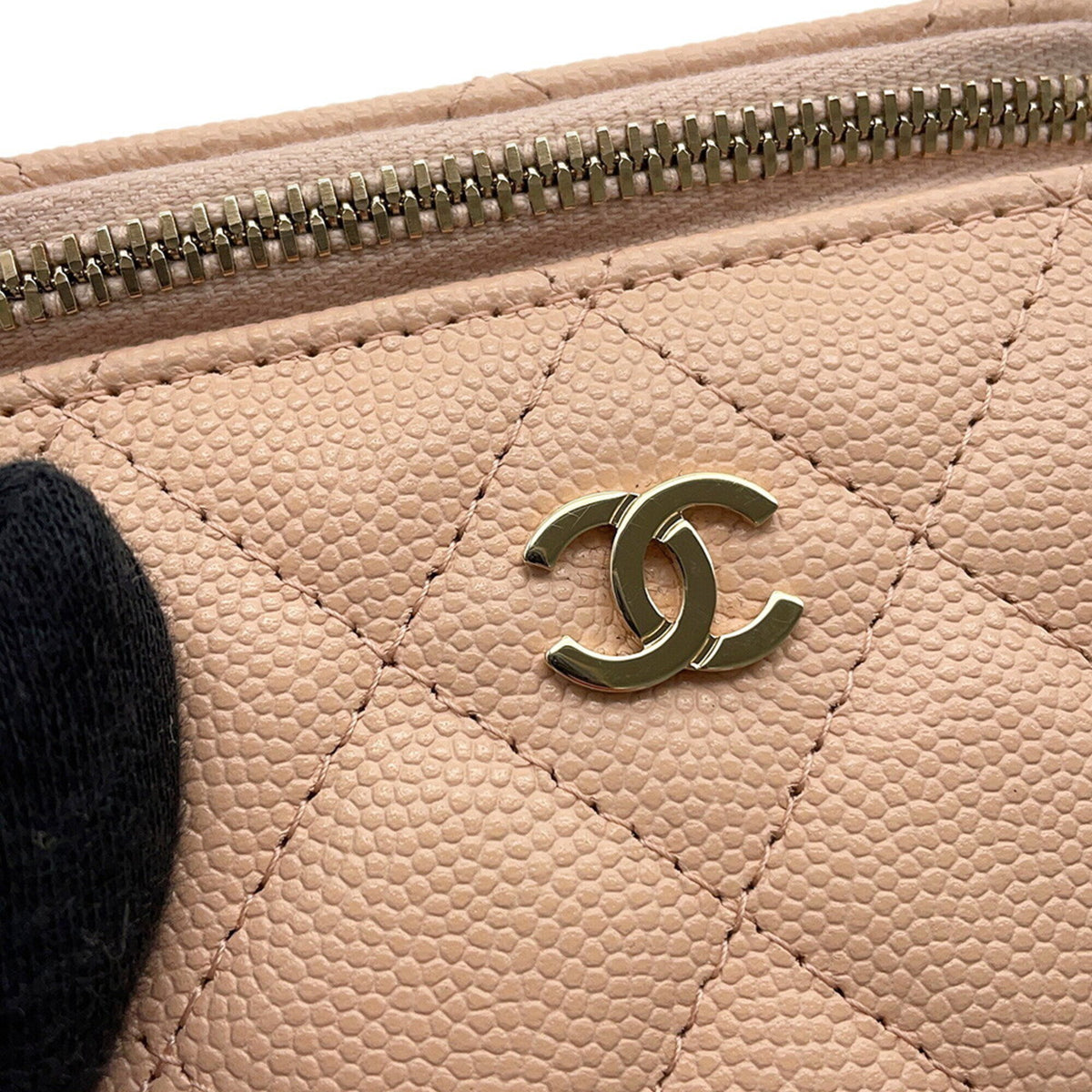 Chanel Matelasse Pink Beige Grained Calfskin Handbag Shoulder Bag (Pre-Owned)
