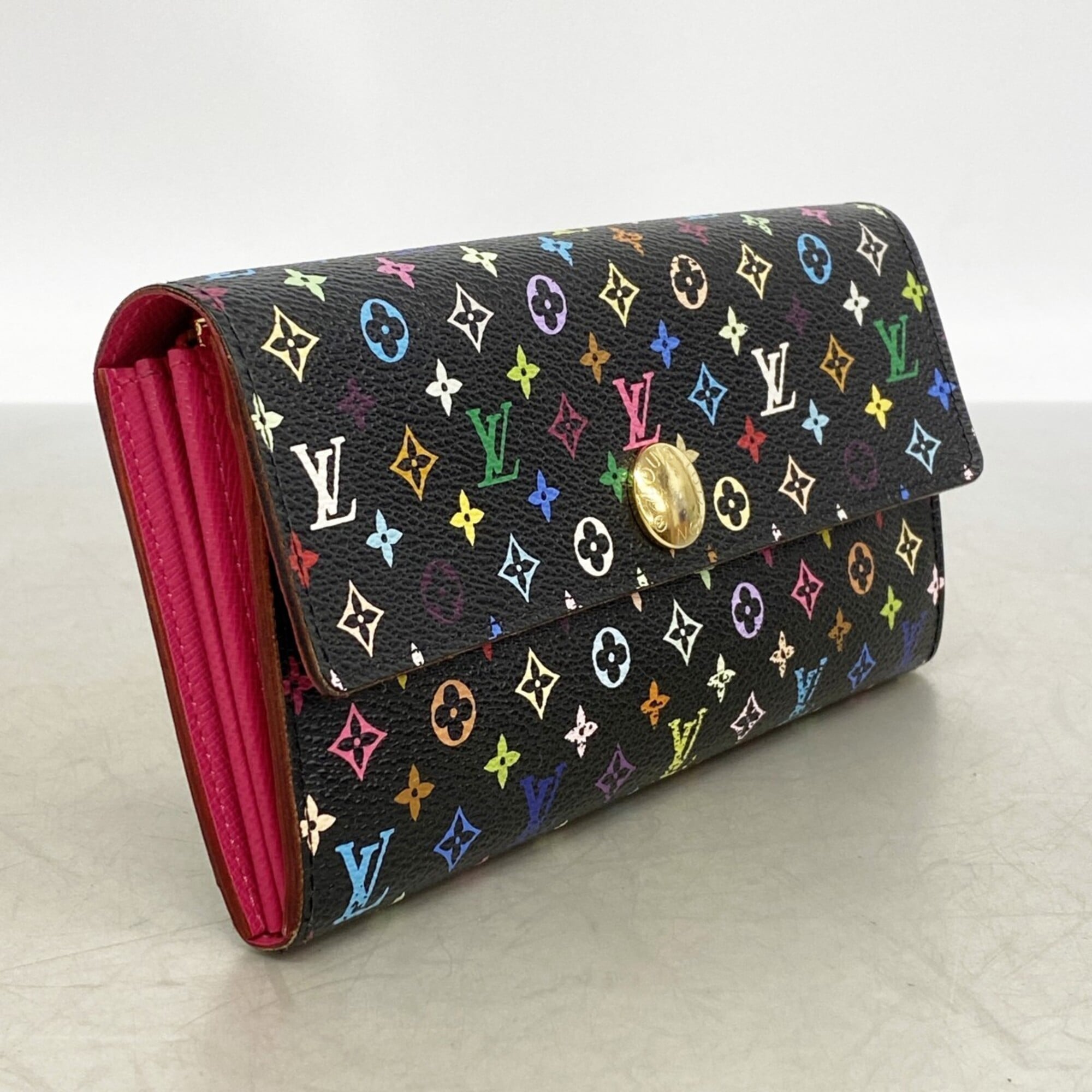 Louis Vuitton Grenade Noir Long Wallet (Bi-Fold) (Pre-Owned)