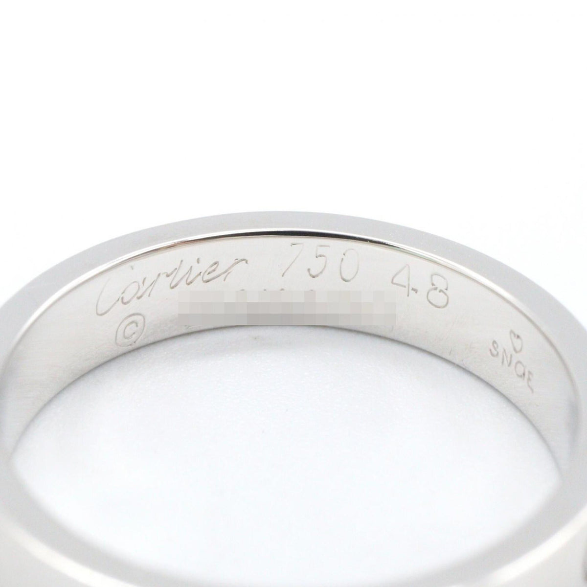 Cartier Silver White Gold Band Ring (Pre-Owned)