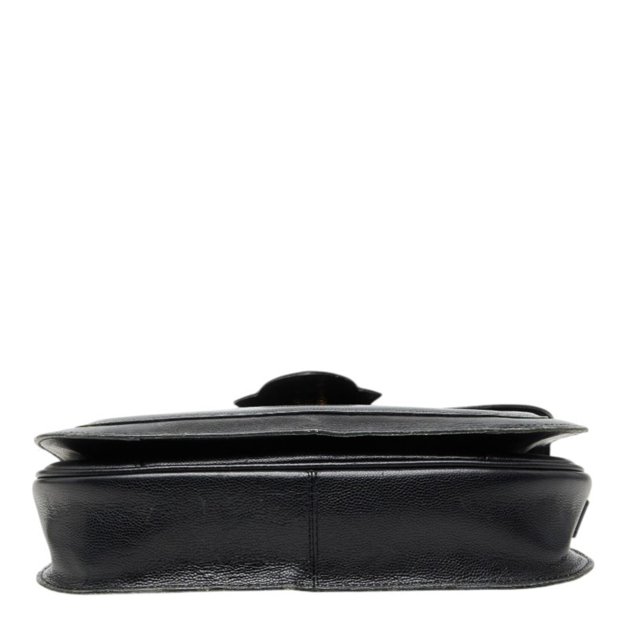 Saint Laurent Black Leather Shoulder Bag (Pre-Owned)