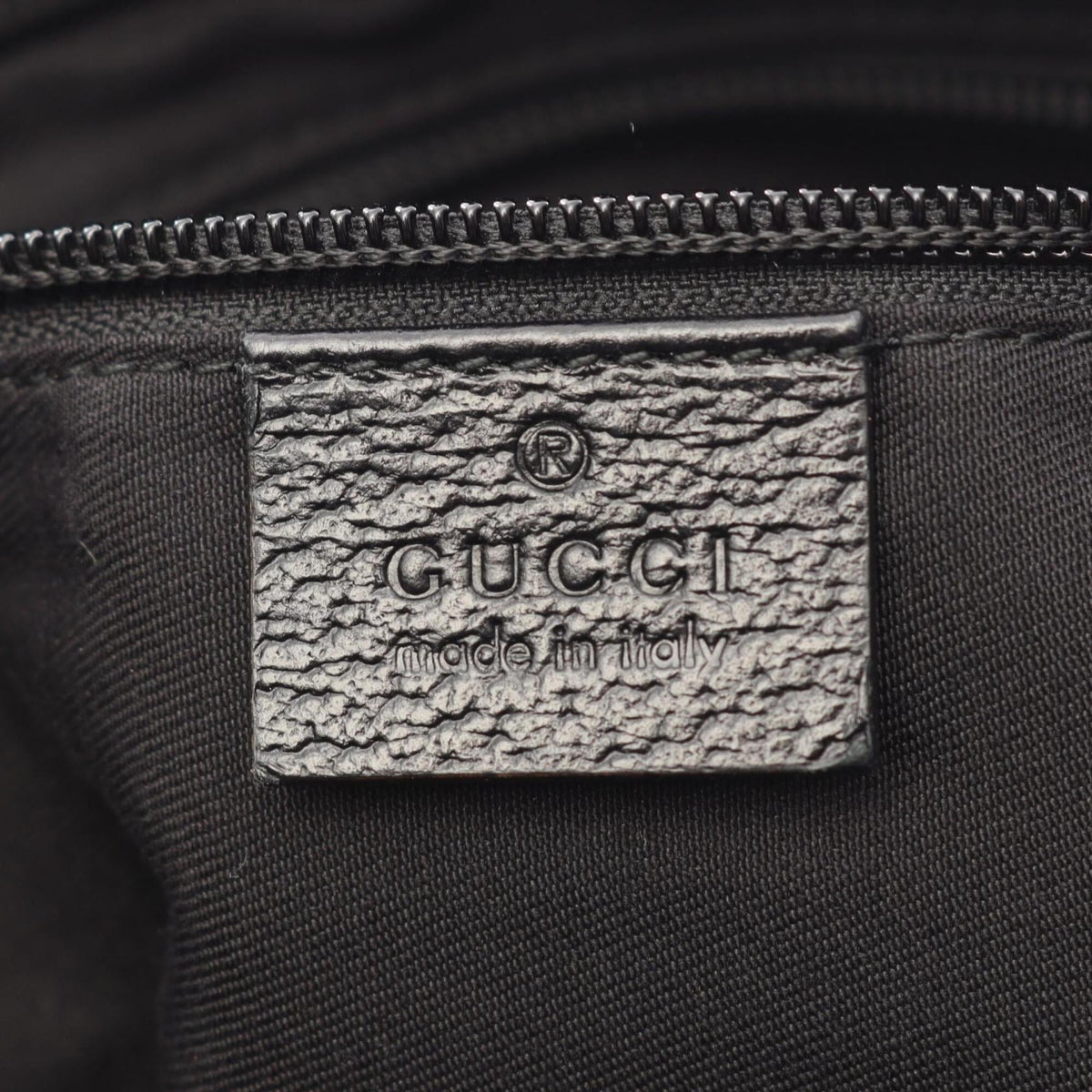 Gucci Black Canvas Leather Handbag Shoulder Bag (Pre-Owned)
