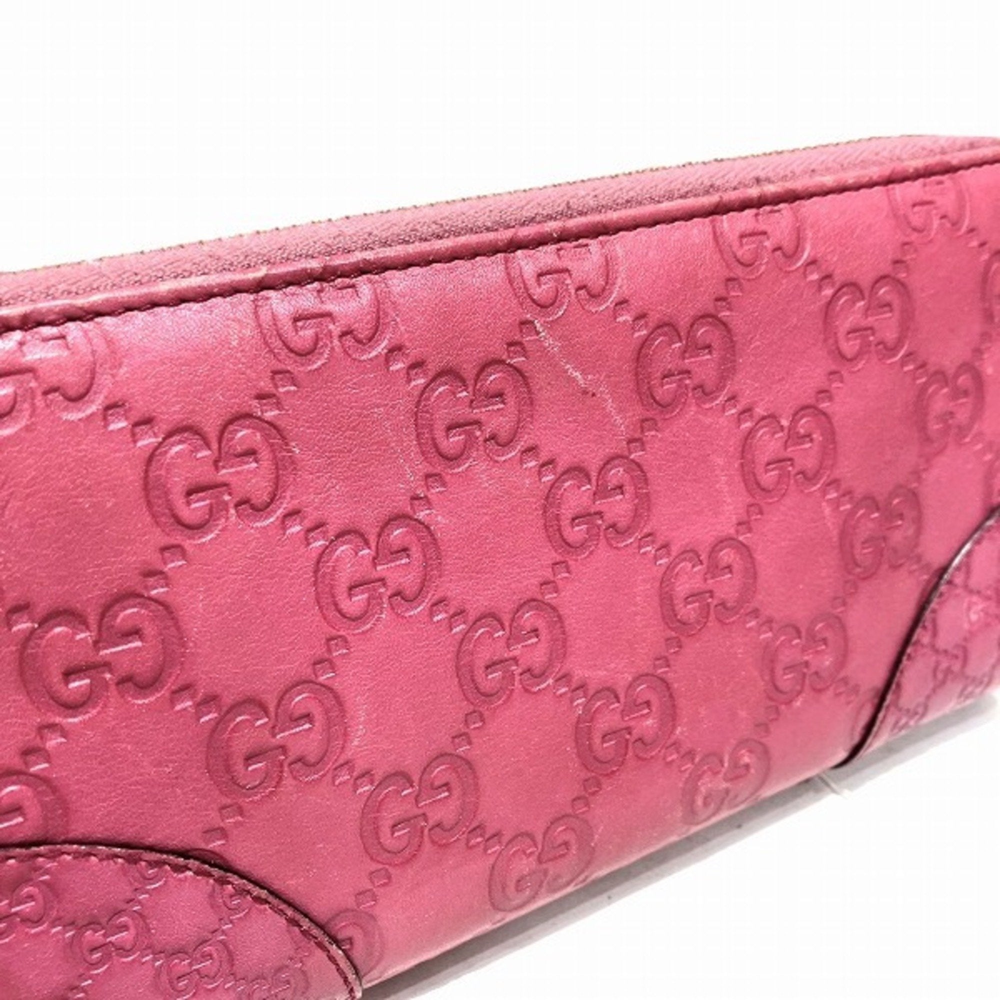 Gucci Pink Leather Coin Purse/Coin Case (Pre-Owned)