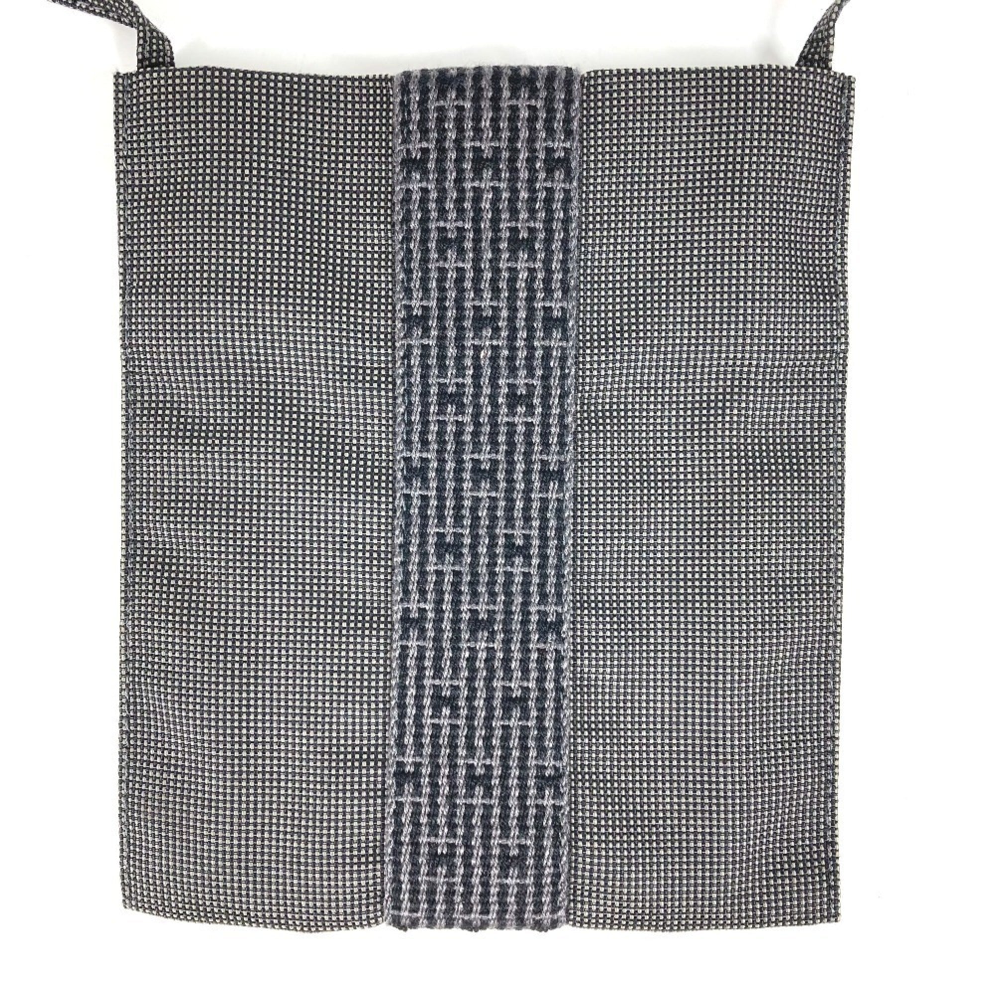 Hermes Gray Polyester Pochette Pouch Shoulder Bag (Pre-Owned)