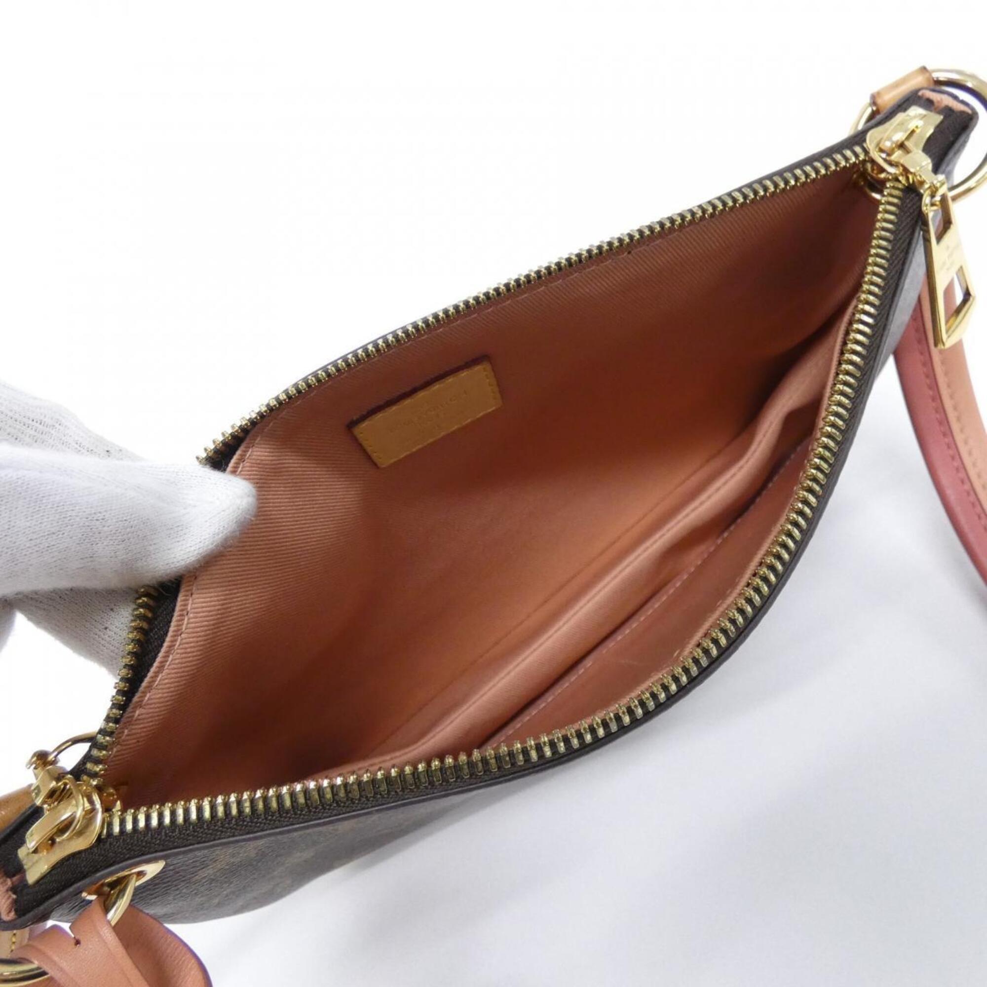 Louis Vuitton Brown Coated Canvas Shoulder Bag (Pre-Owned)