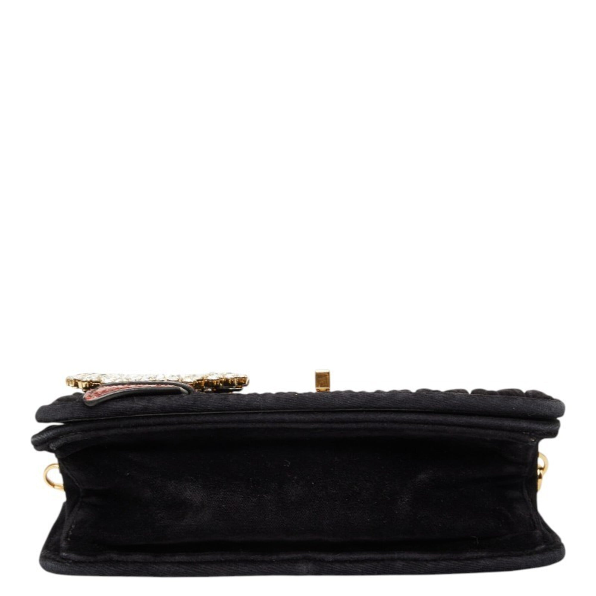 Miu Miu Matelasse Black Velvet Leather Shoulder Bag (Pre-Owned)