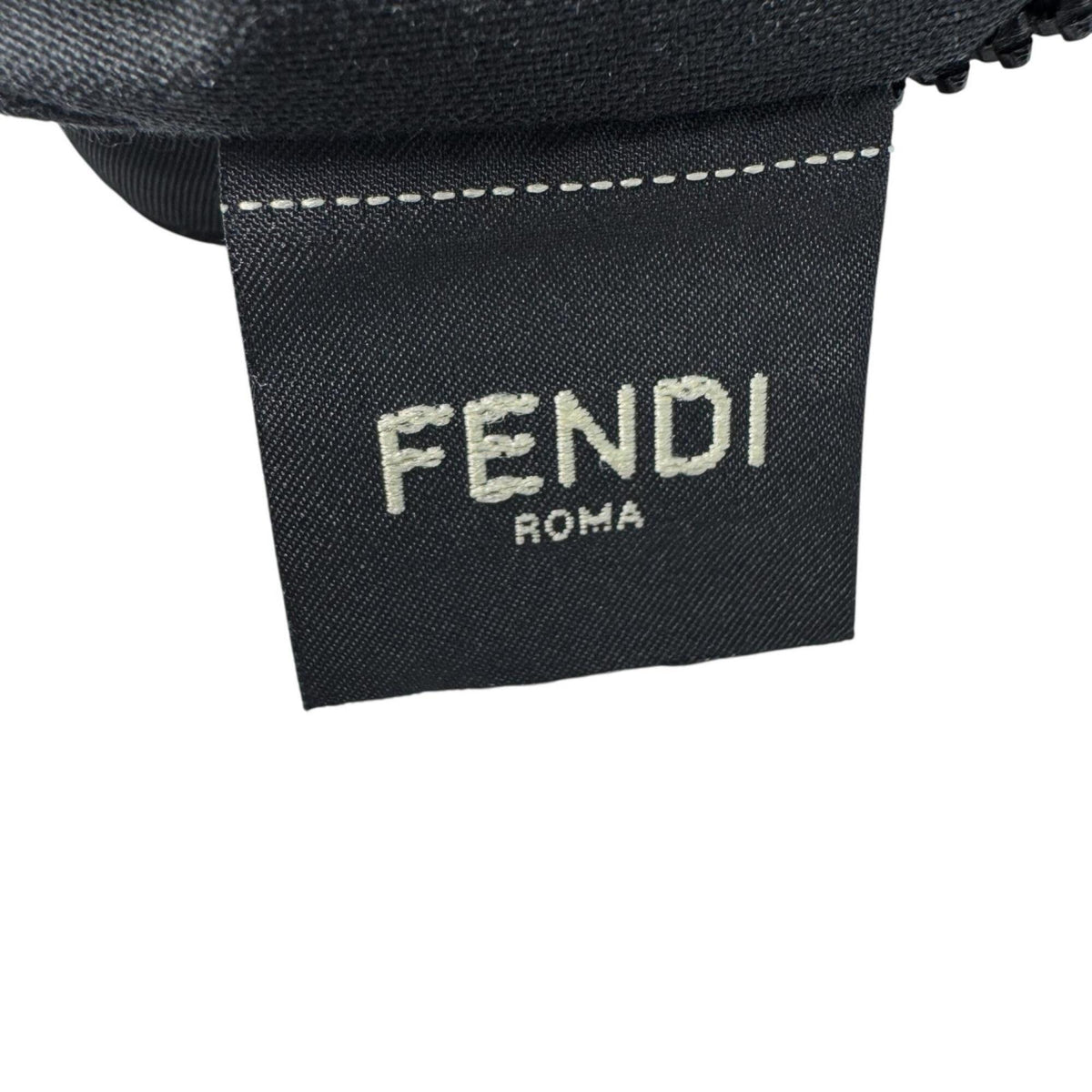 Fendi Black Nylon Leather Pouch Shoulder Bag (Pre-Owned)