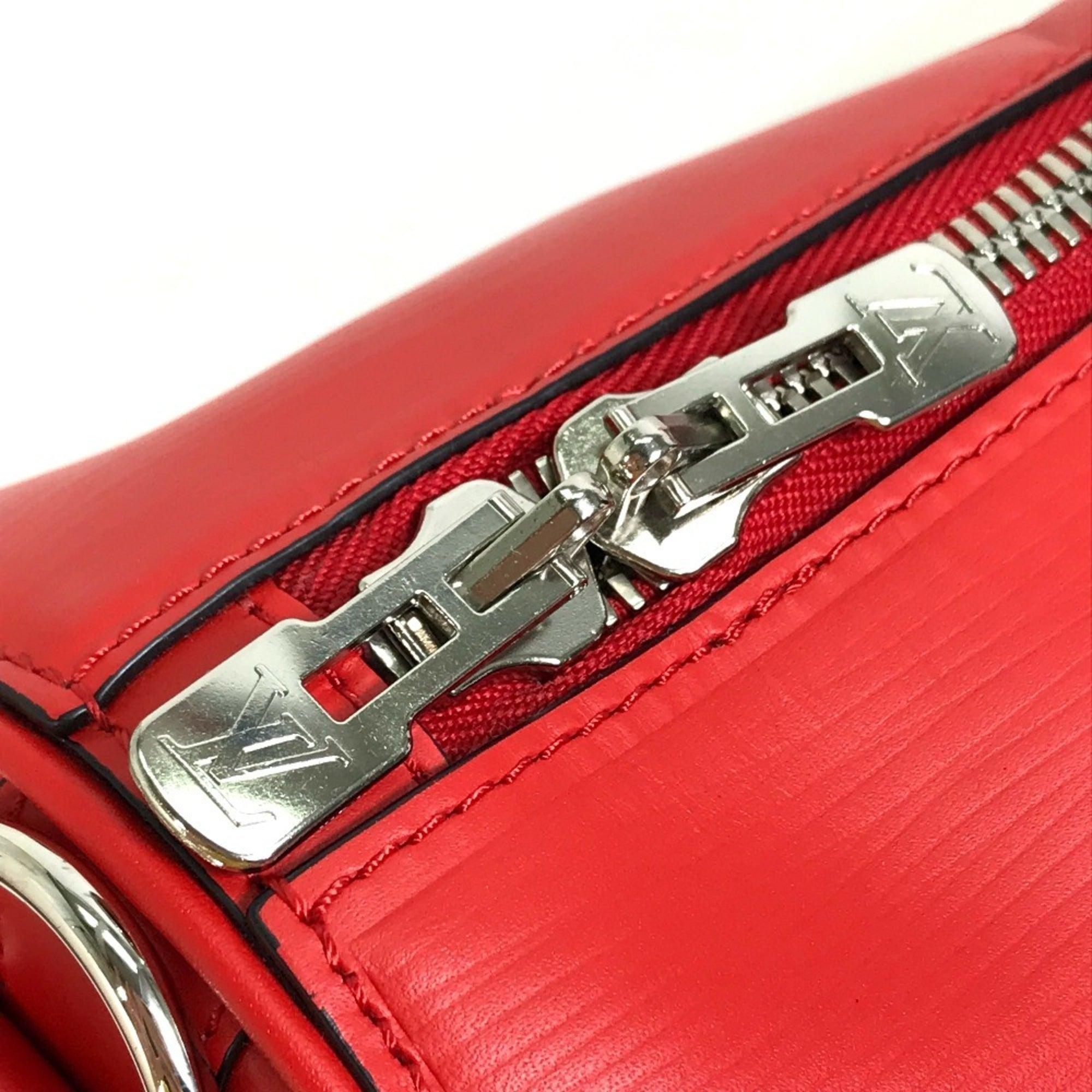 Louis Vuitton Red Color Epi Leather Boston Bag (Pre-Owned)