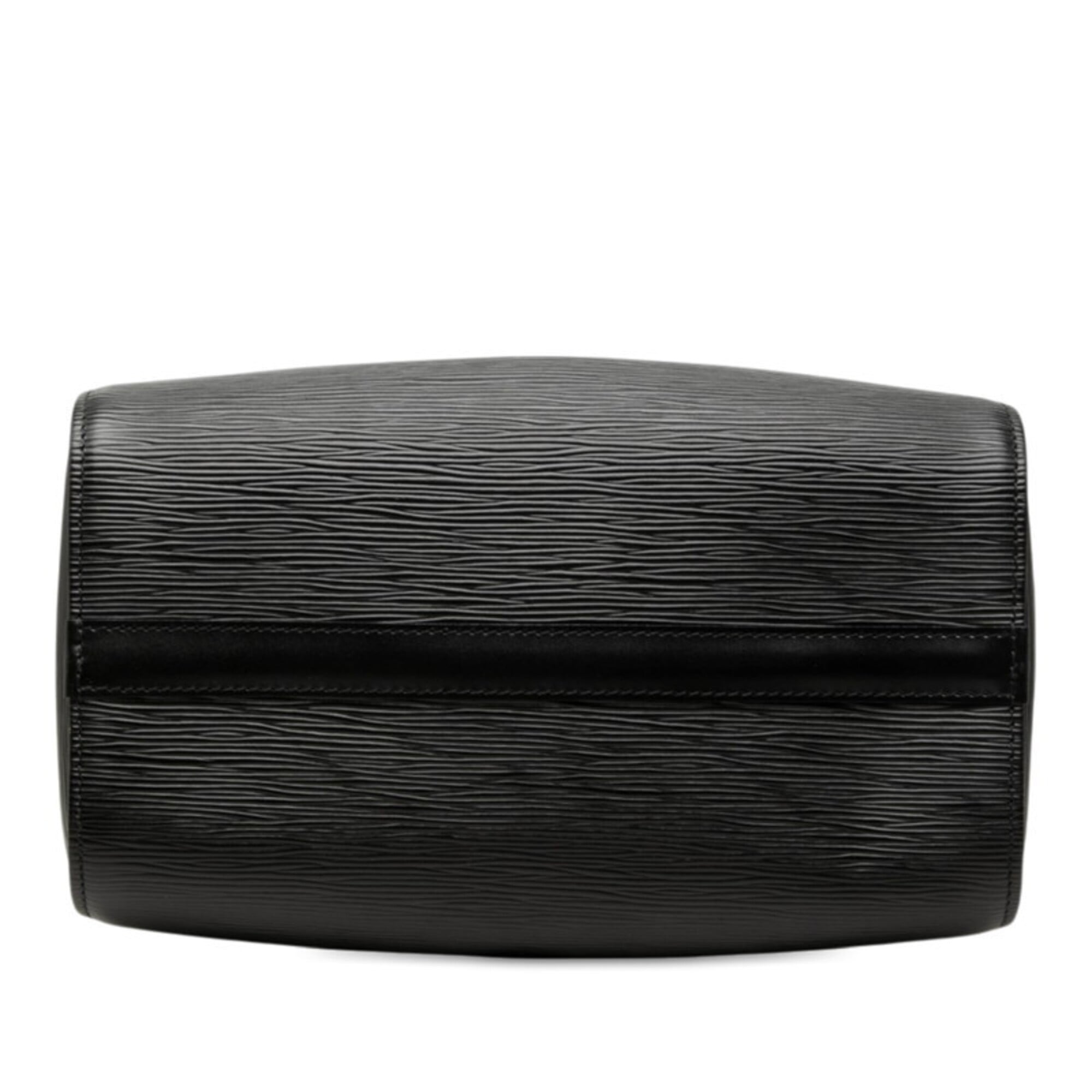 Louis Vuitton Black Noir Leather Boston Bag Handbag (Pre-Owned)