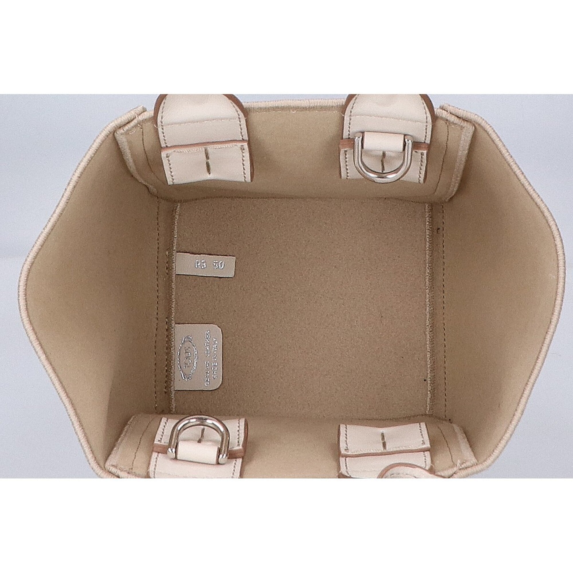 Tod's Beige Linen Tote Bag (Pre-Owned)
