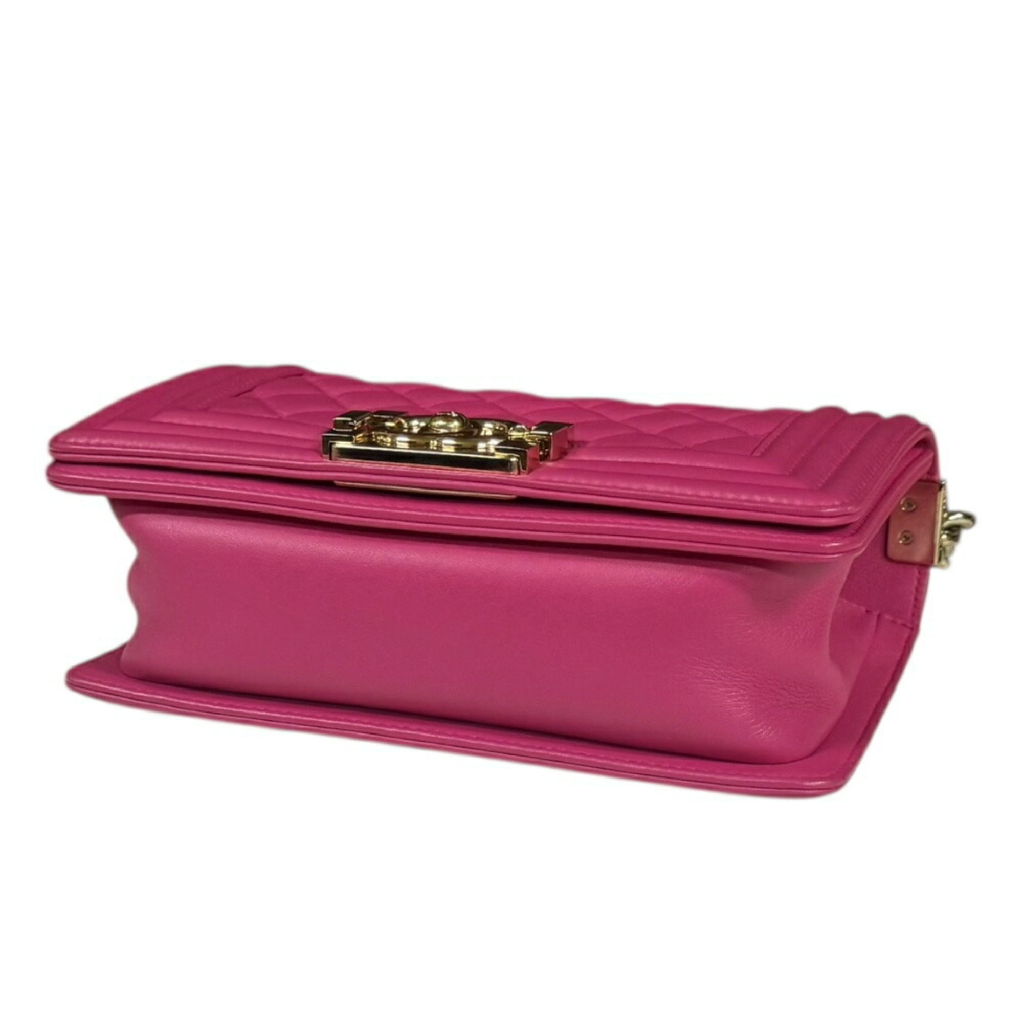 Chanel Pink Leather Shoulder Bag (Pre-Owned)