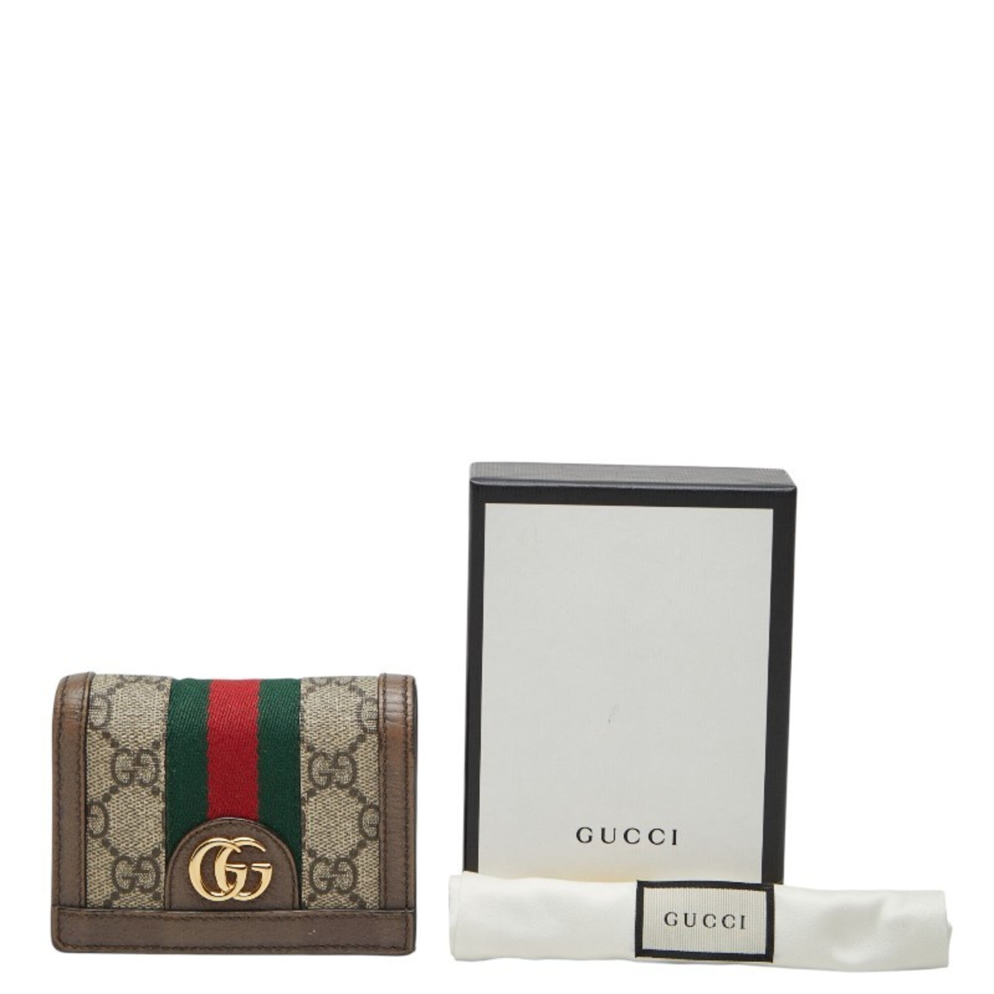 Gucci Beige Multi-Color Leather Wallet (Bi-Fold) (Pre-Owned)
