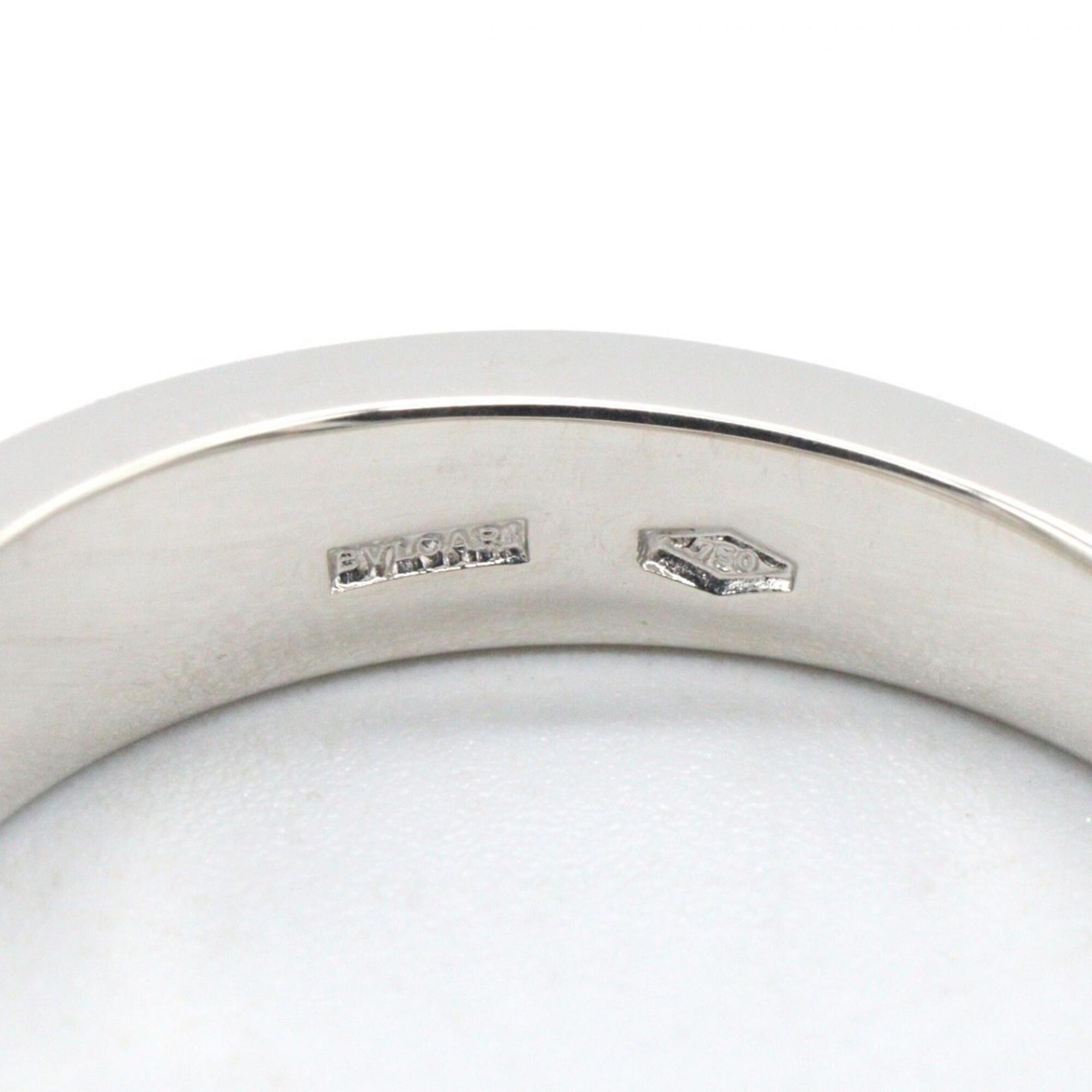 Bvlgari Silver Clear White Gold (18K) Band Ring (Pre-Owned)