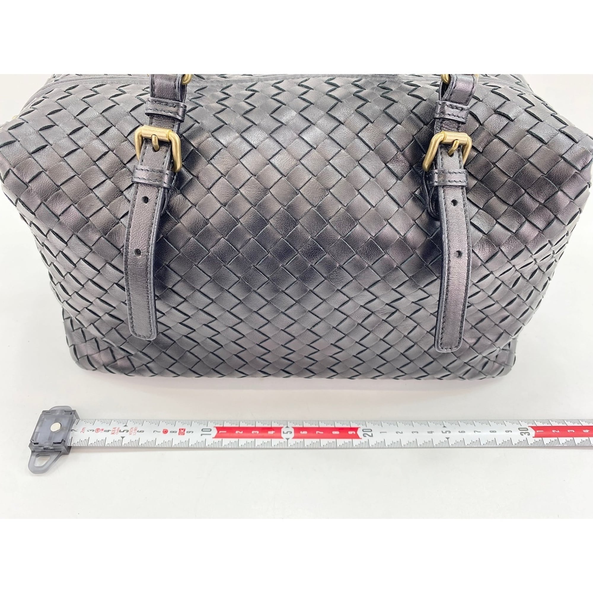Bottega Veneta Black Boston Bag Handbag (Pre-Owned)