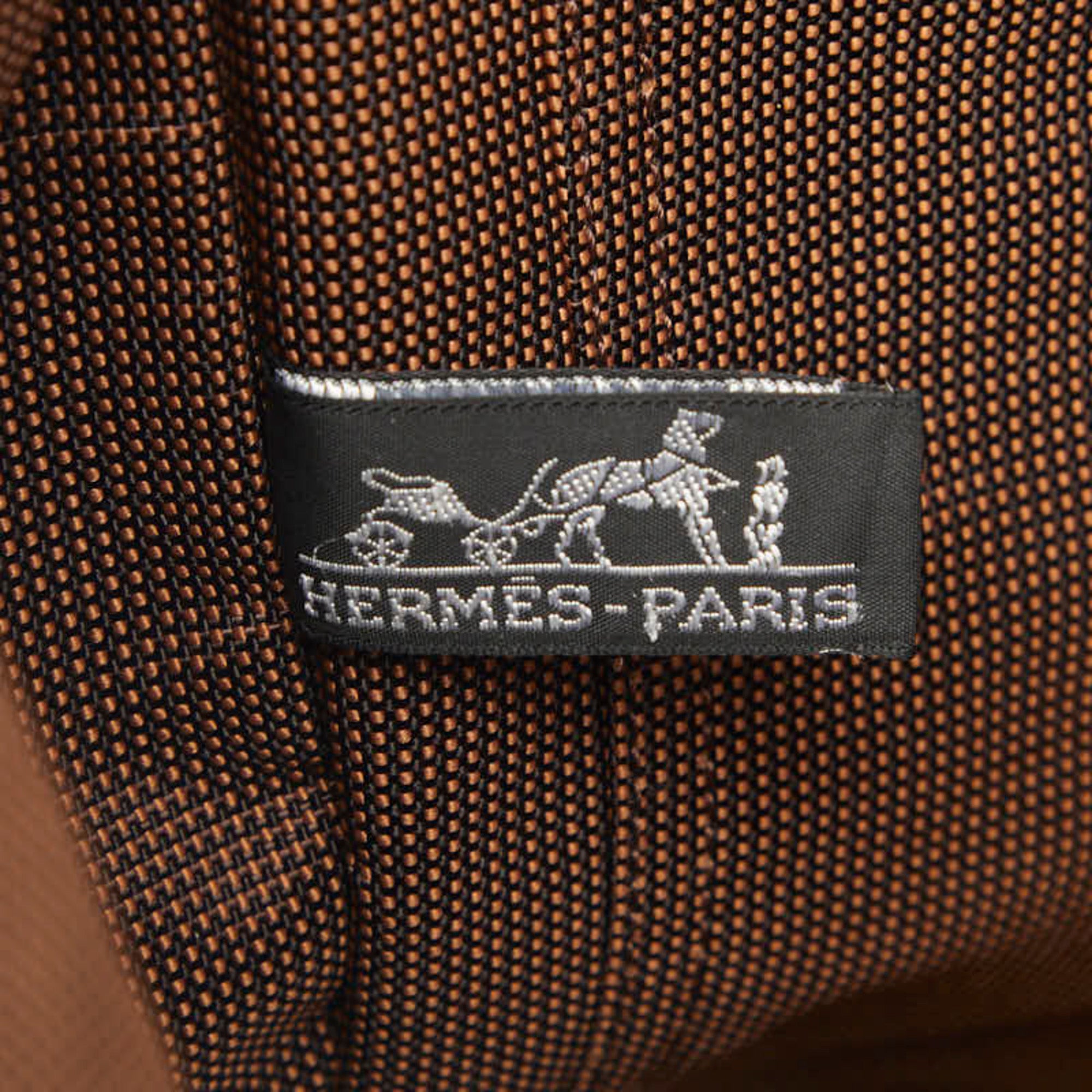 Hermes Brown Canvas Shoulder Bag (Pre-Owned)