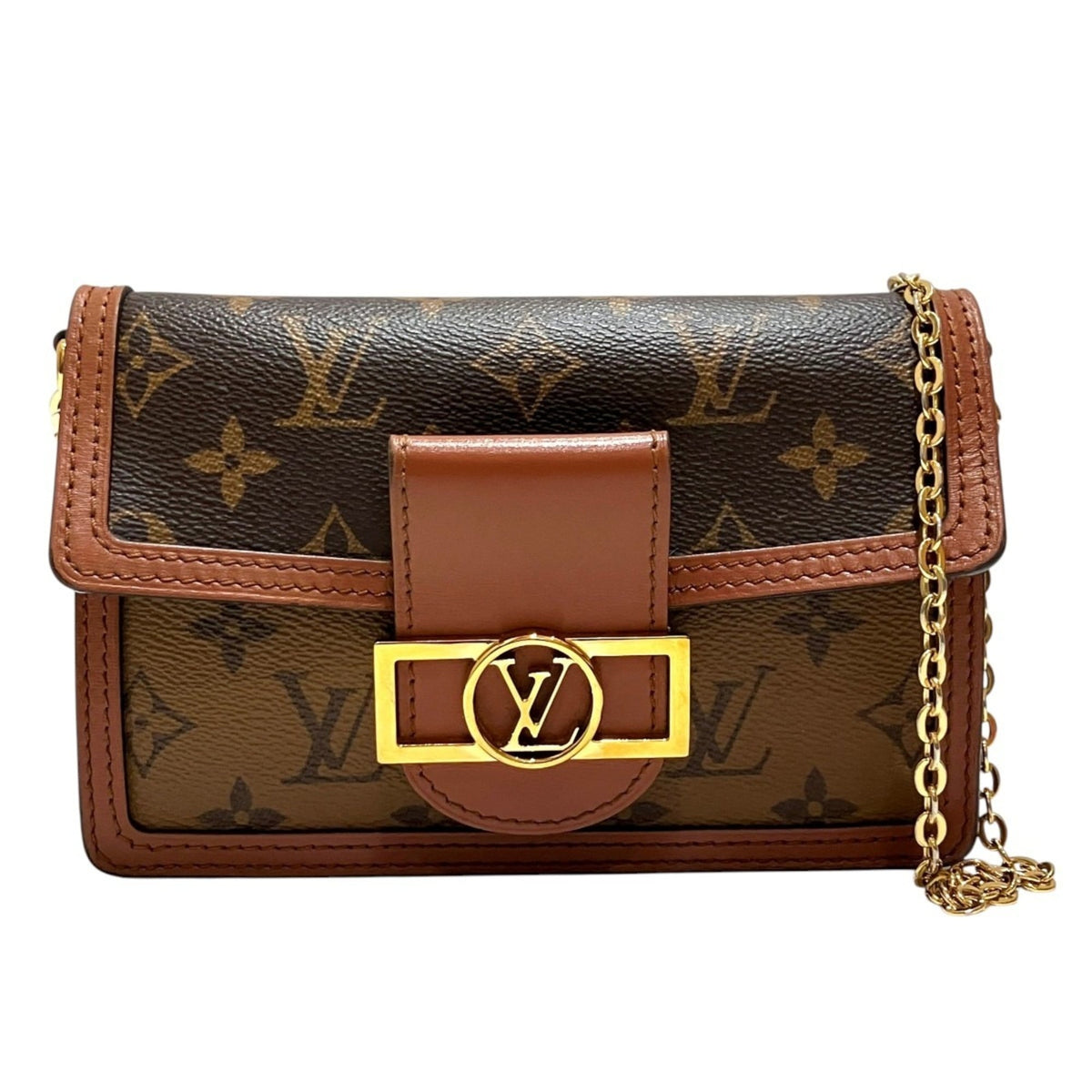 Louis Vuitton Monogram Reverse Brown Galle Monogram Reverse Monogram Reverse Shoulder Bag (Pre-Owned)